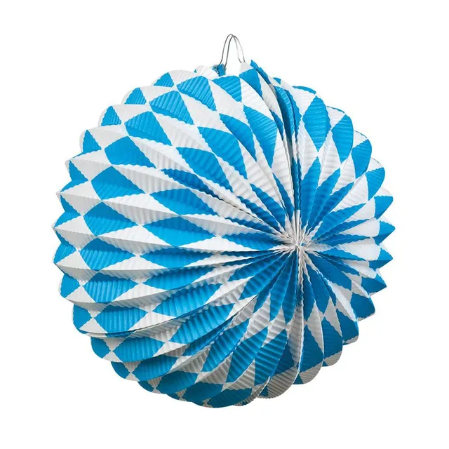 boland-bayern-lampions-2er-set-22-cm-blau-wei-rauten image 1