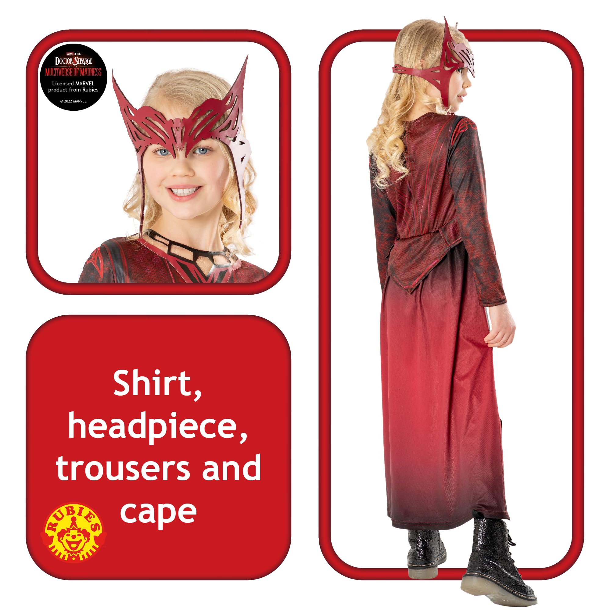 rubie-s-deluxe-scarlet-witch-kinderkost-m-3-4-jahre-hexe image 2