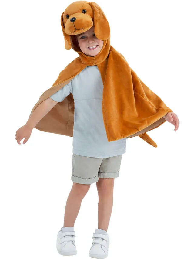 smiffys-fever-deluxe-puppy-pl-sch-cape-kinder-hund-braun-s-m image 1