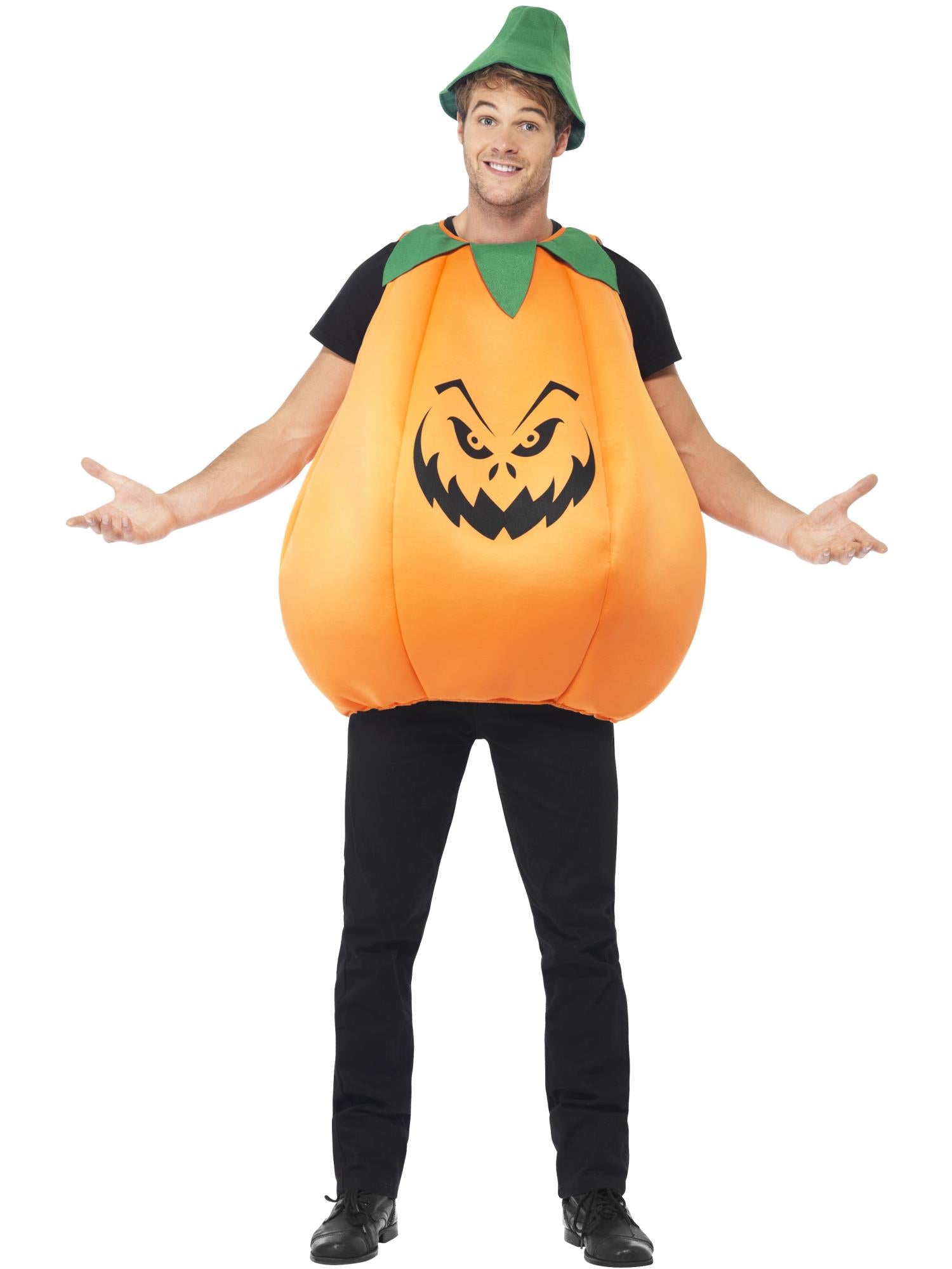 smiffys-fever-pumpkin-kost-m-orange-mit-hut-einheitsgr-e image 1