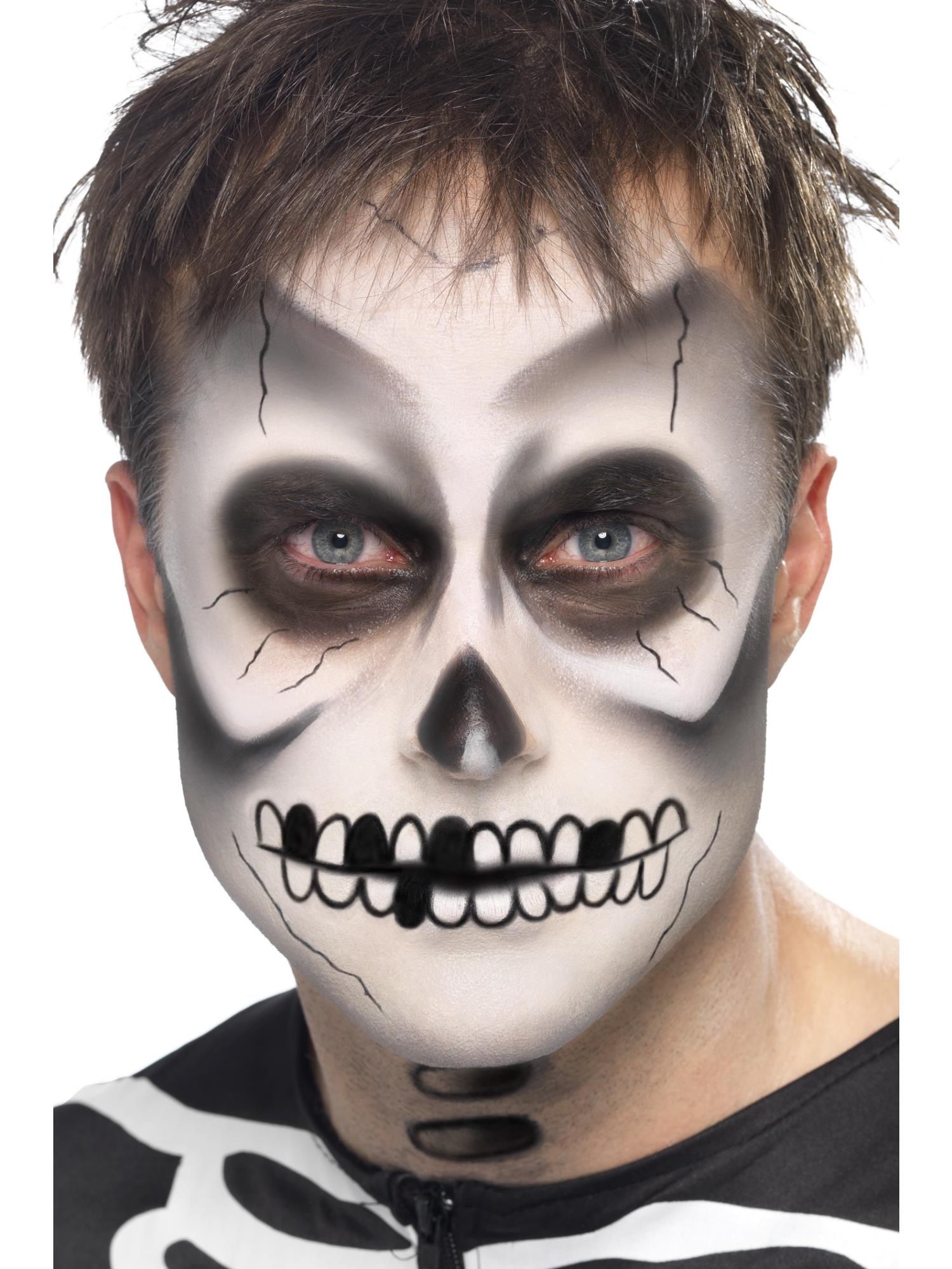 smiffys-makeup-fx-skeleton-schminkset-schwarz-wei image 1