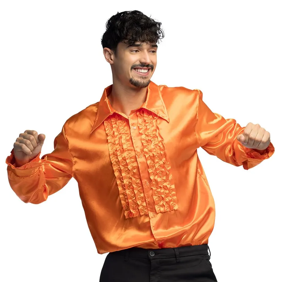 boland-disco-hemd-orange-herren-50-52-r-schen-shirt image 1