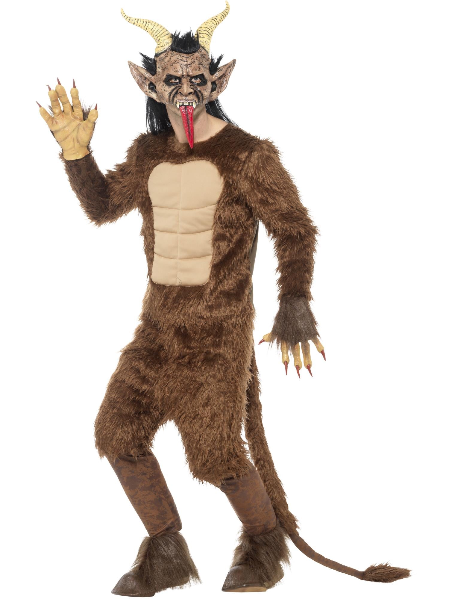 smiffys-fever-beast-krampus-maske-latex-h-rner-erwachsene image 2