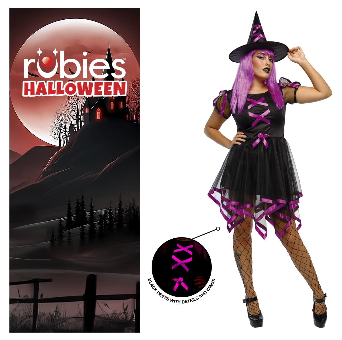 rubie-s-deluxe-cuca-neon-hexenkost-m-damen-rosa image 4