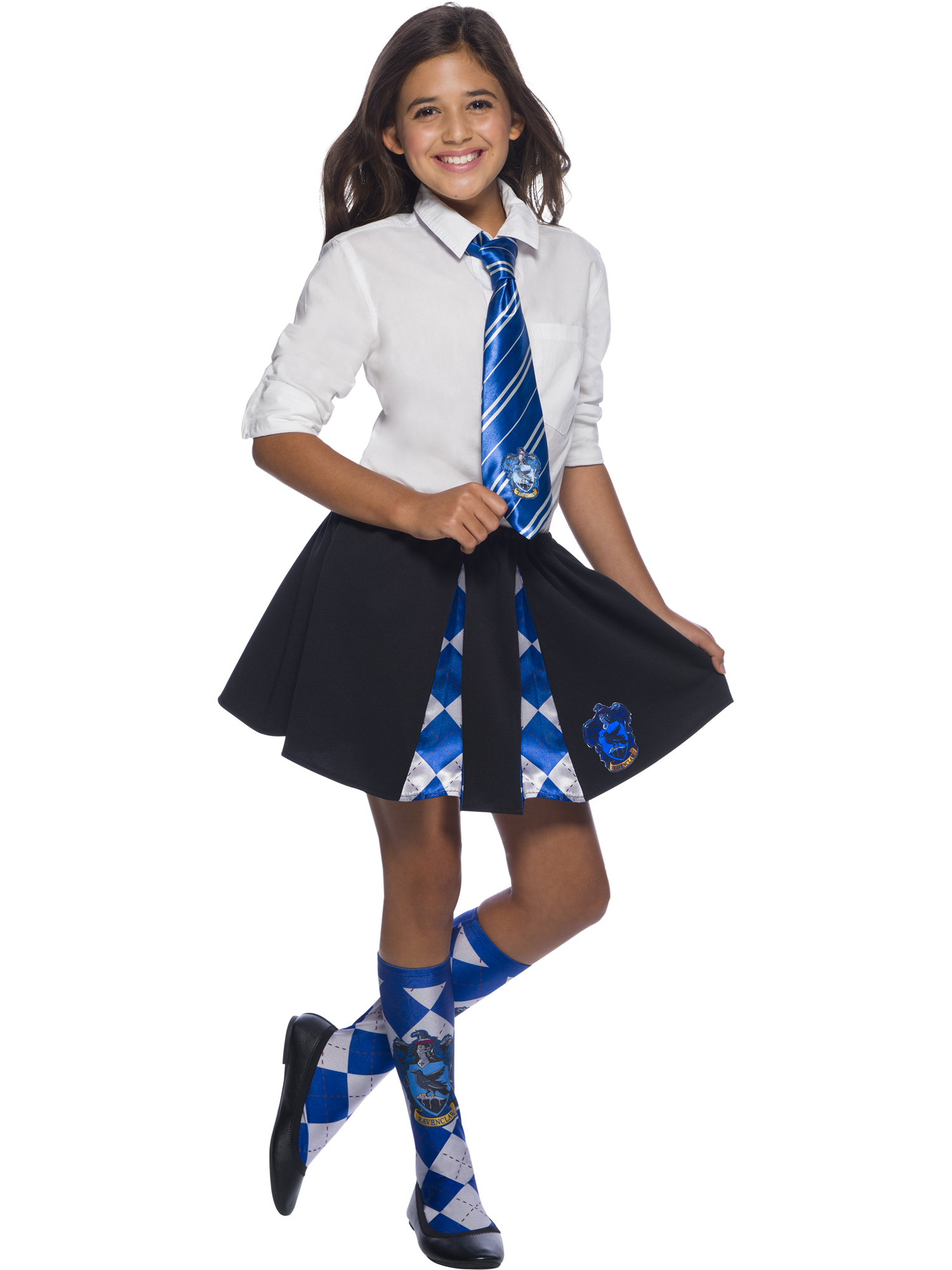 rubies-ravenclaw-krawatte-serdaigle-satin-blau-grau image 2
