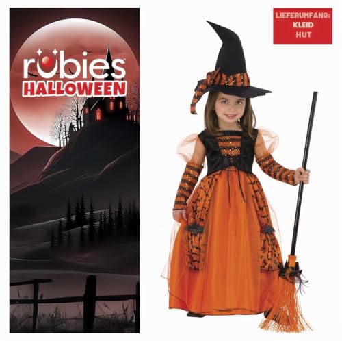 rubie-s-deluxe-hexenkost-m-m-dchen-orange-schwarz-gestreift image 7