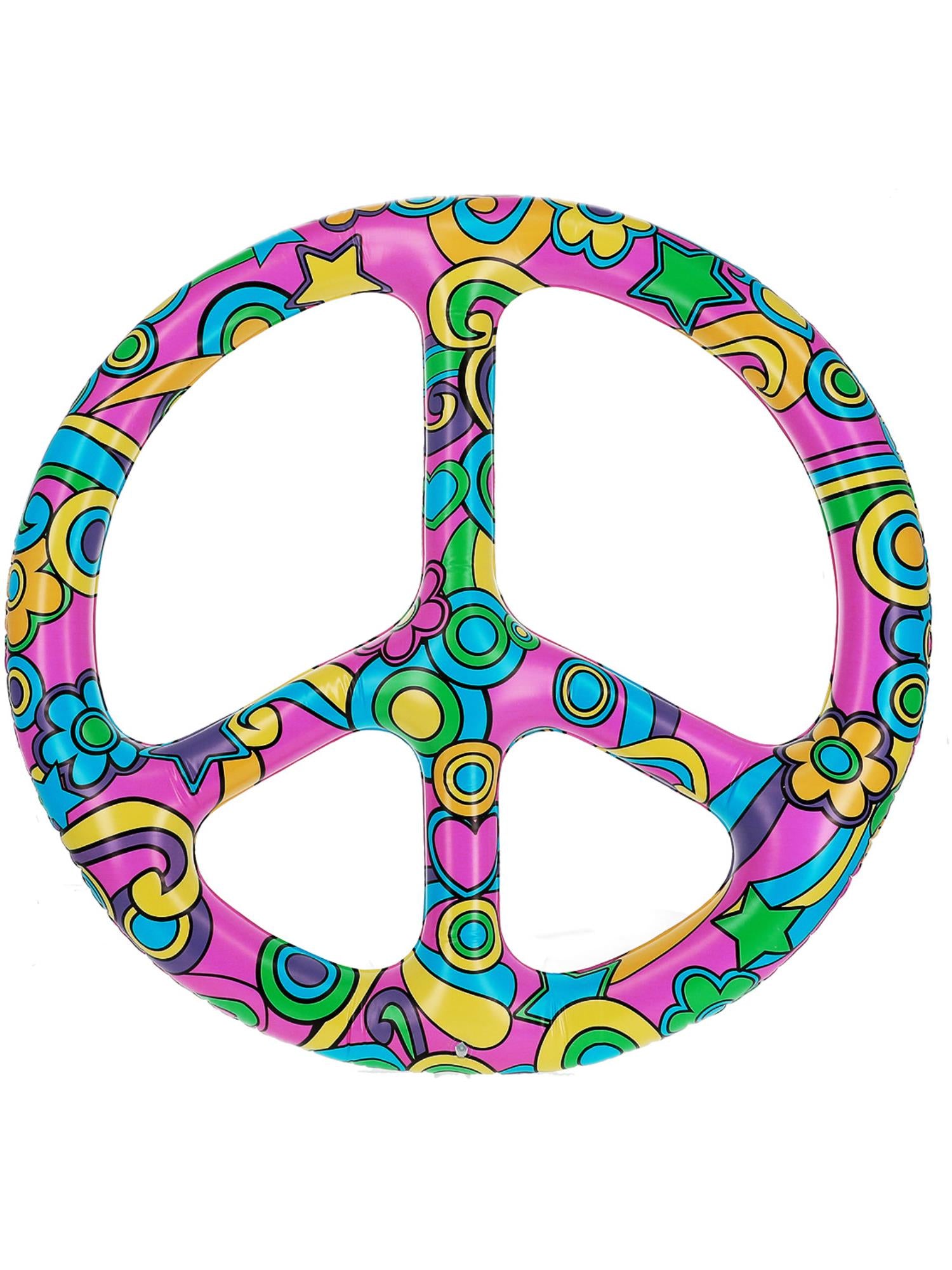 smiffys-time4fun-peace-zeichen-aufblasbar-pink-132cm image 2