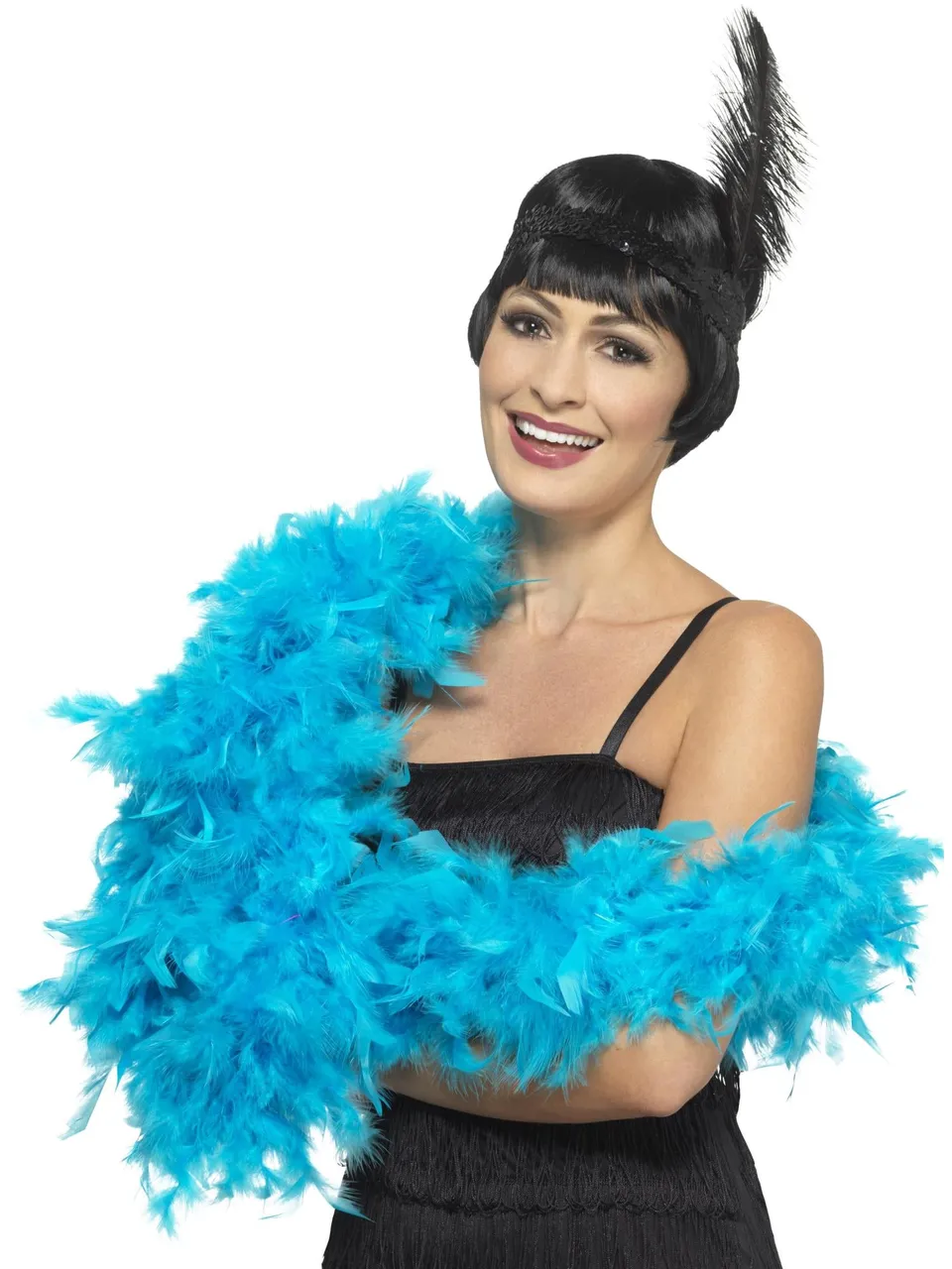 smiffys-fever-deluxe-federboa-t-rkisblau-180-cm-80-g-echtfedern image 1