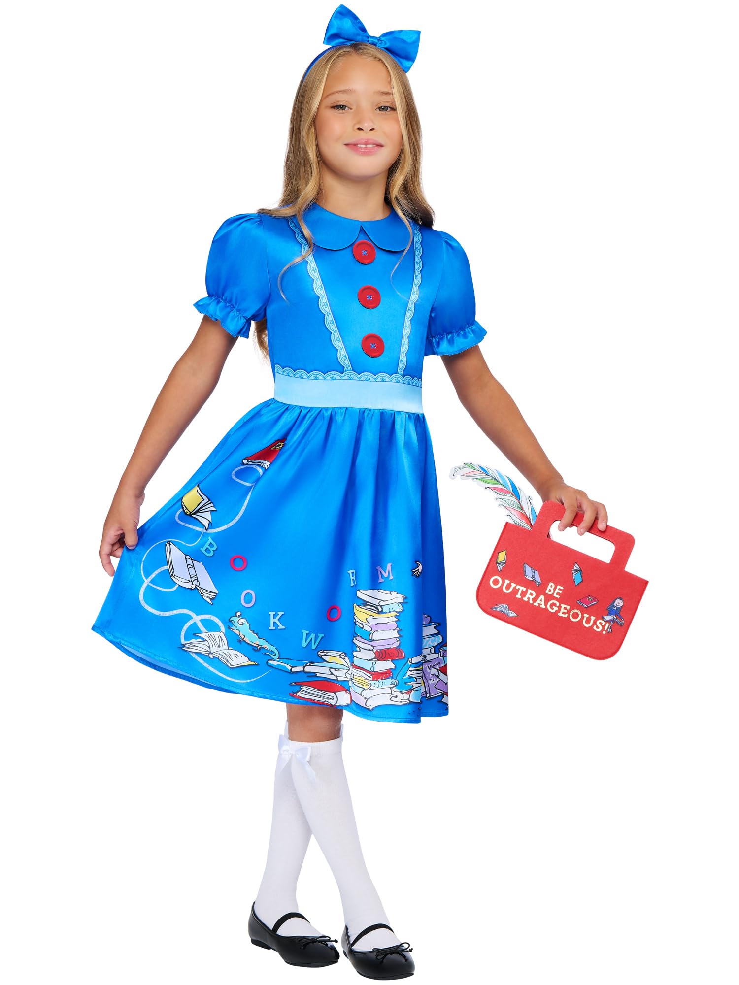 rubie-s-deluxe-matilda-kinderkost-m-7-8-jahre-kleid-blau image 5