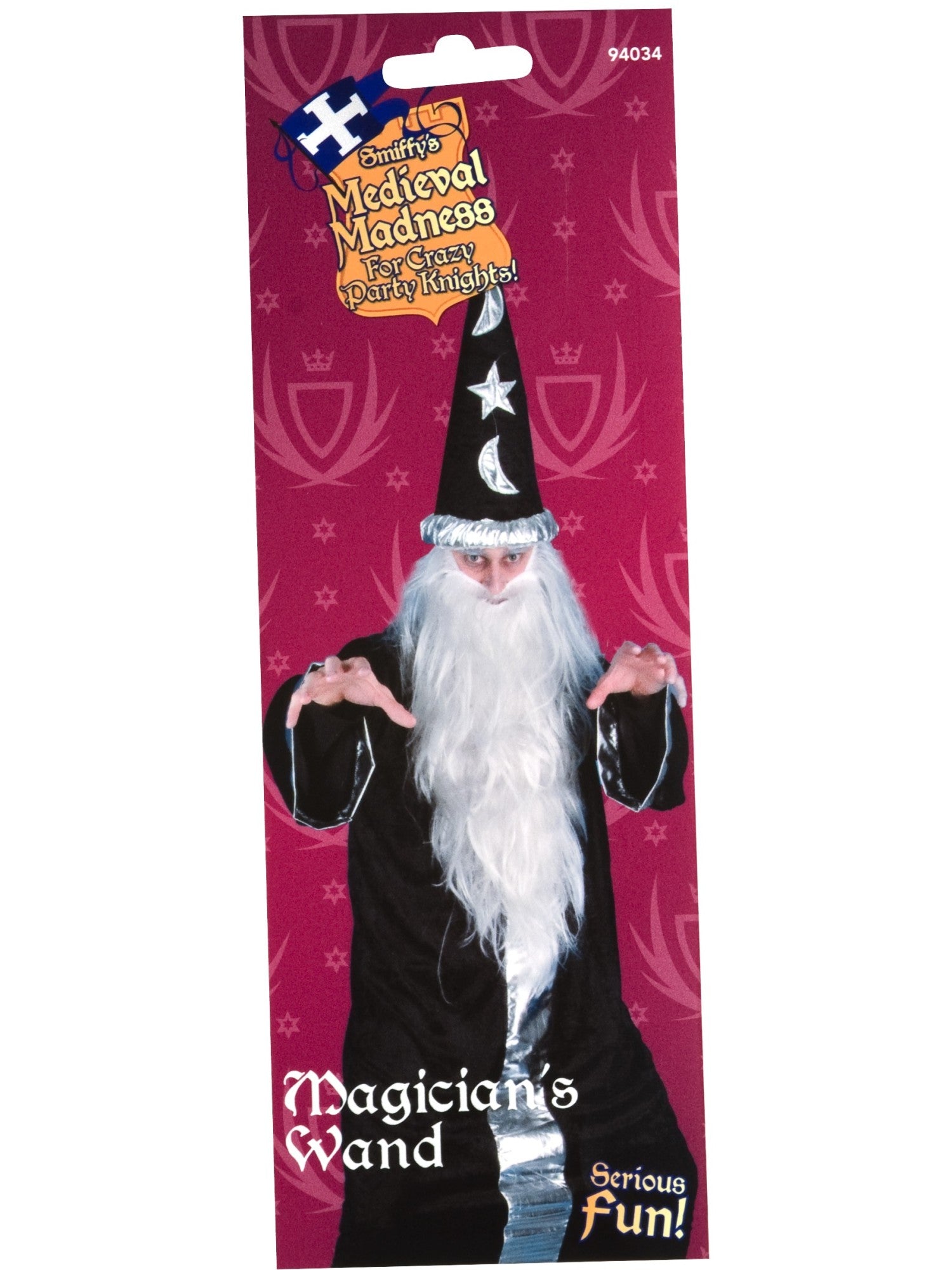 smiffys-fever-magicians-wand-zauberstab-schwarz-wei image 2