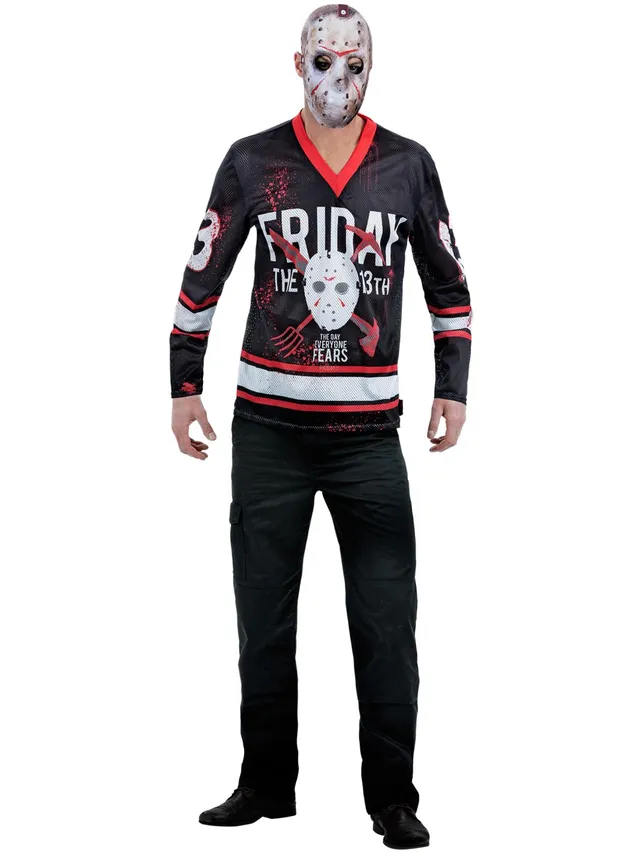 smiffys-fever-freitag-der-13th-hockey-top-jason-schwarz-rot image 1