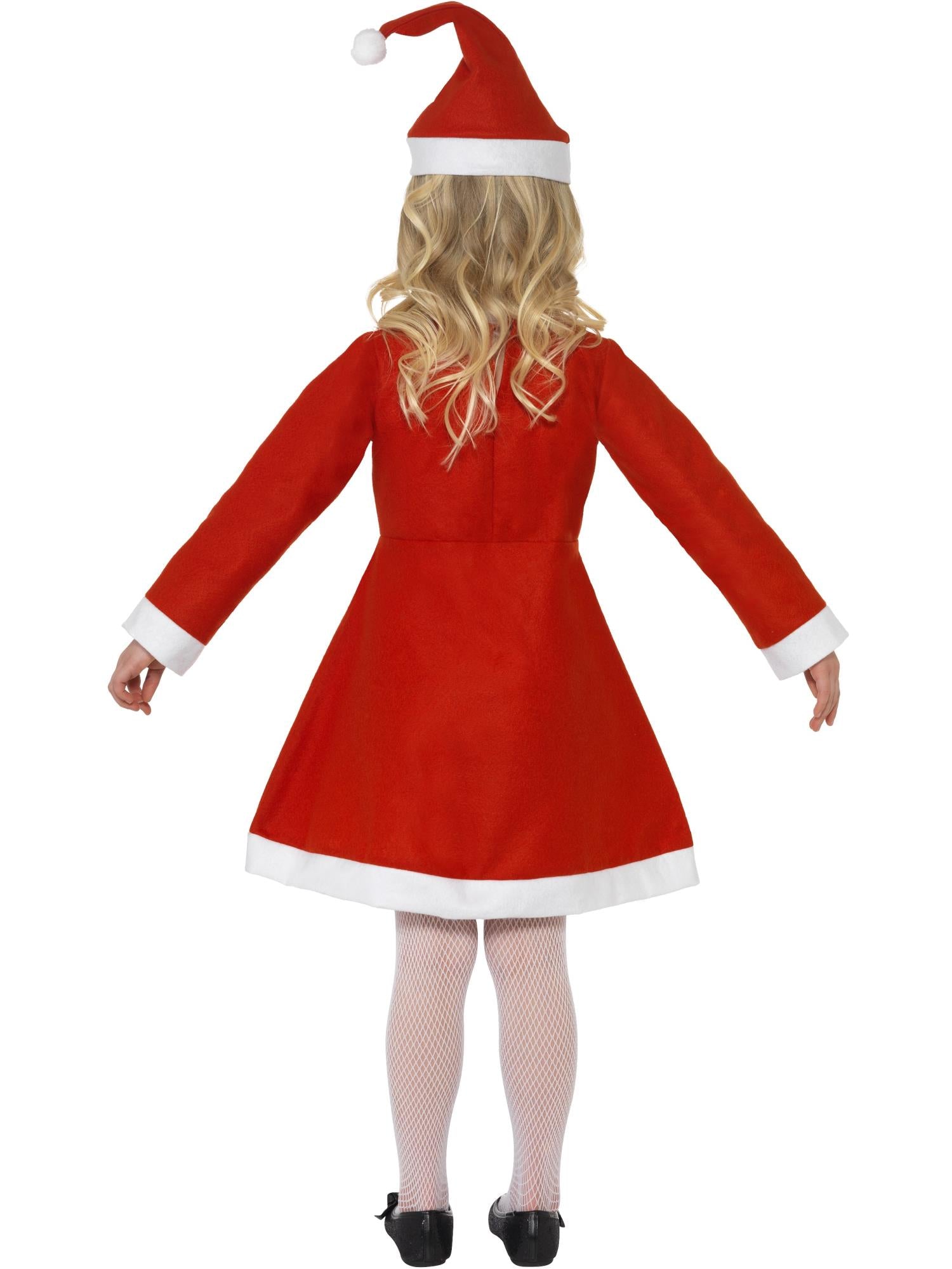 smiffys-fever-santa-girl-kost-m-kleid-m-tze-rot-kinder image 2