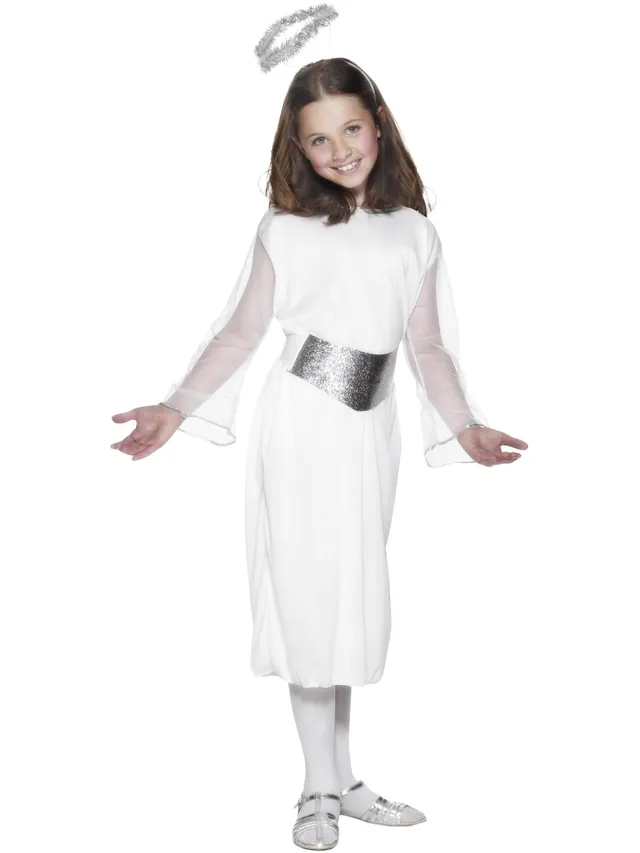 smiffys-fever-engel-kost-m-kinder-wei-kleid-3-teilig-4-12-jahre image 1