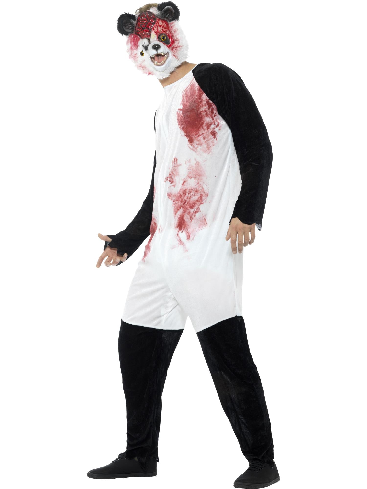 smiffys-fever-zombie-panda-kost-m-schwarz-wei-gr-l image 2