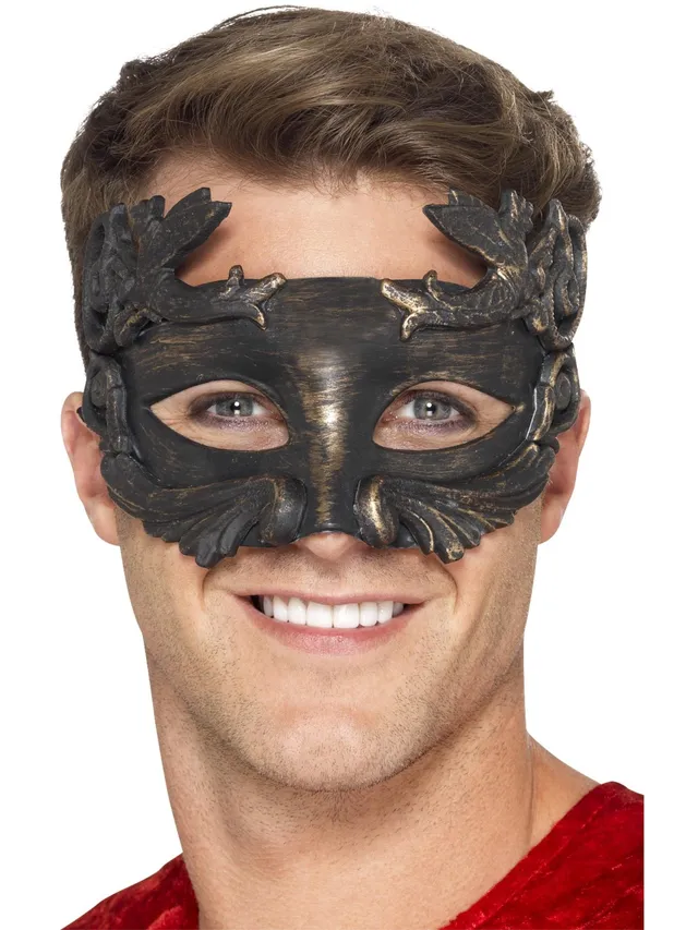 smiffys-fever-warrior-god-augenmaske-schwarz-gold image 1