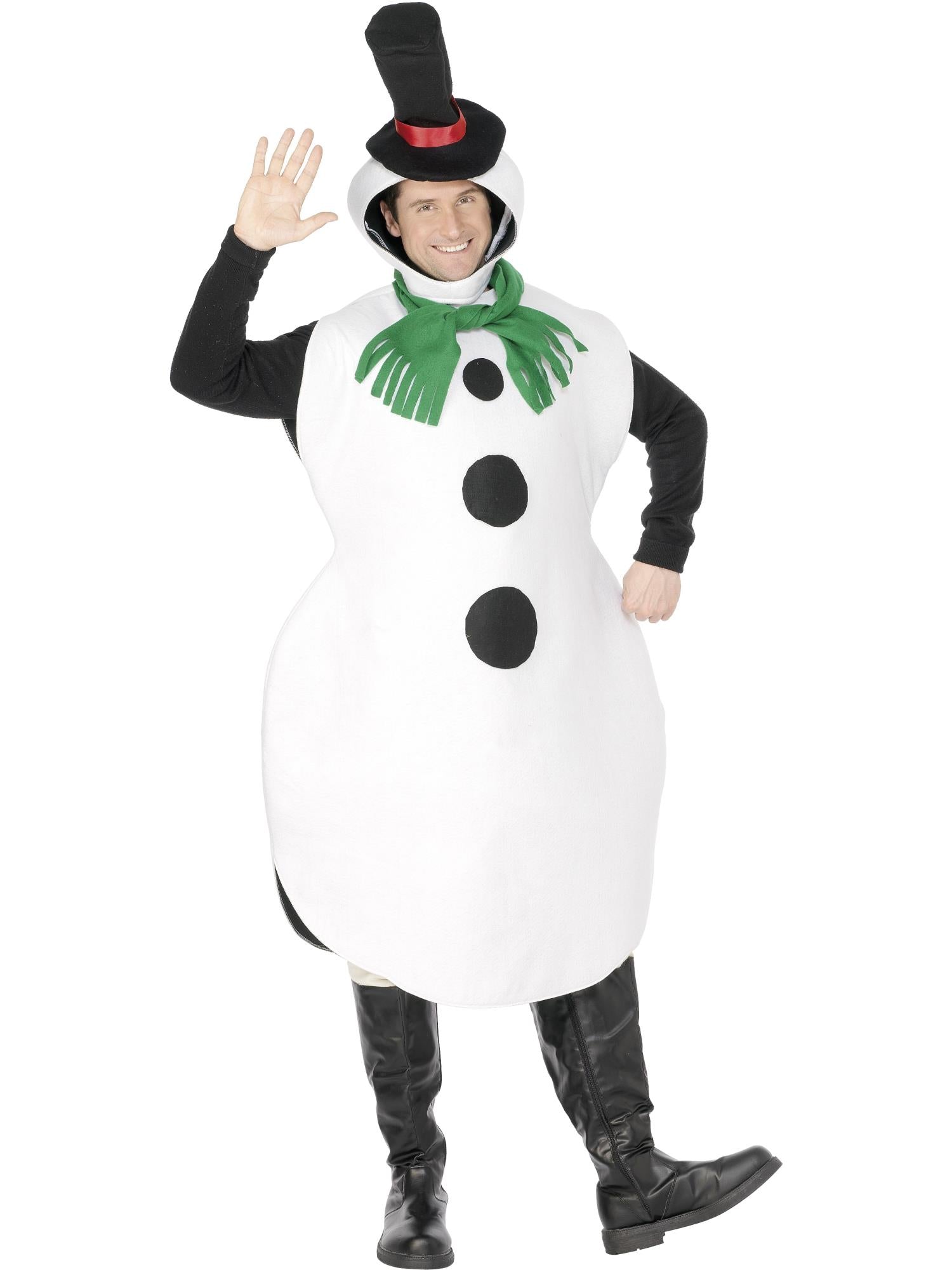 smiffys-fever-schneemann-kost-m-wei-unisex-mit-schal-und-nase image 4