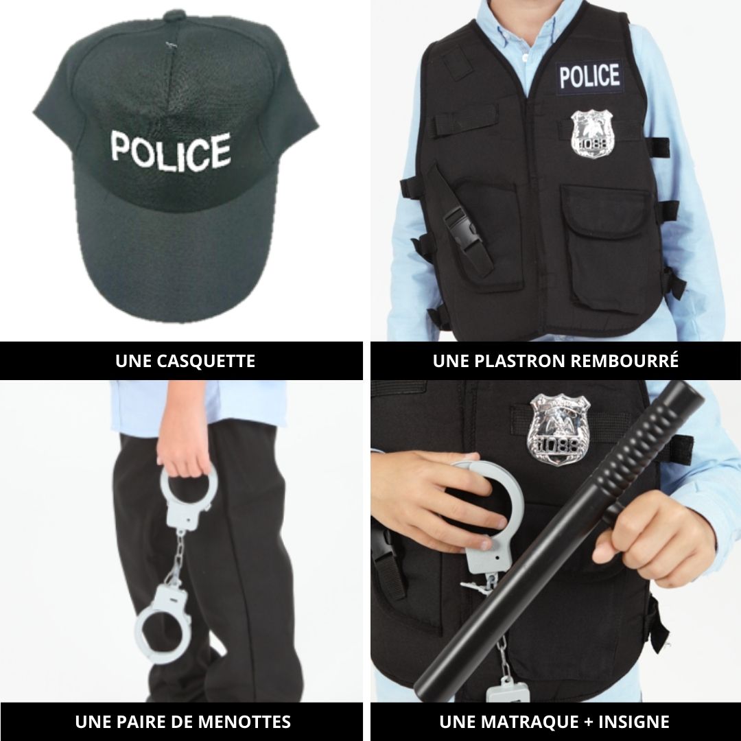 rubies-policier-polizei-kost-m-kinder-5-8-jahre-top-zubeh-r image 4