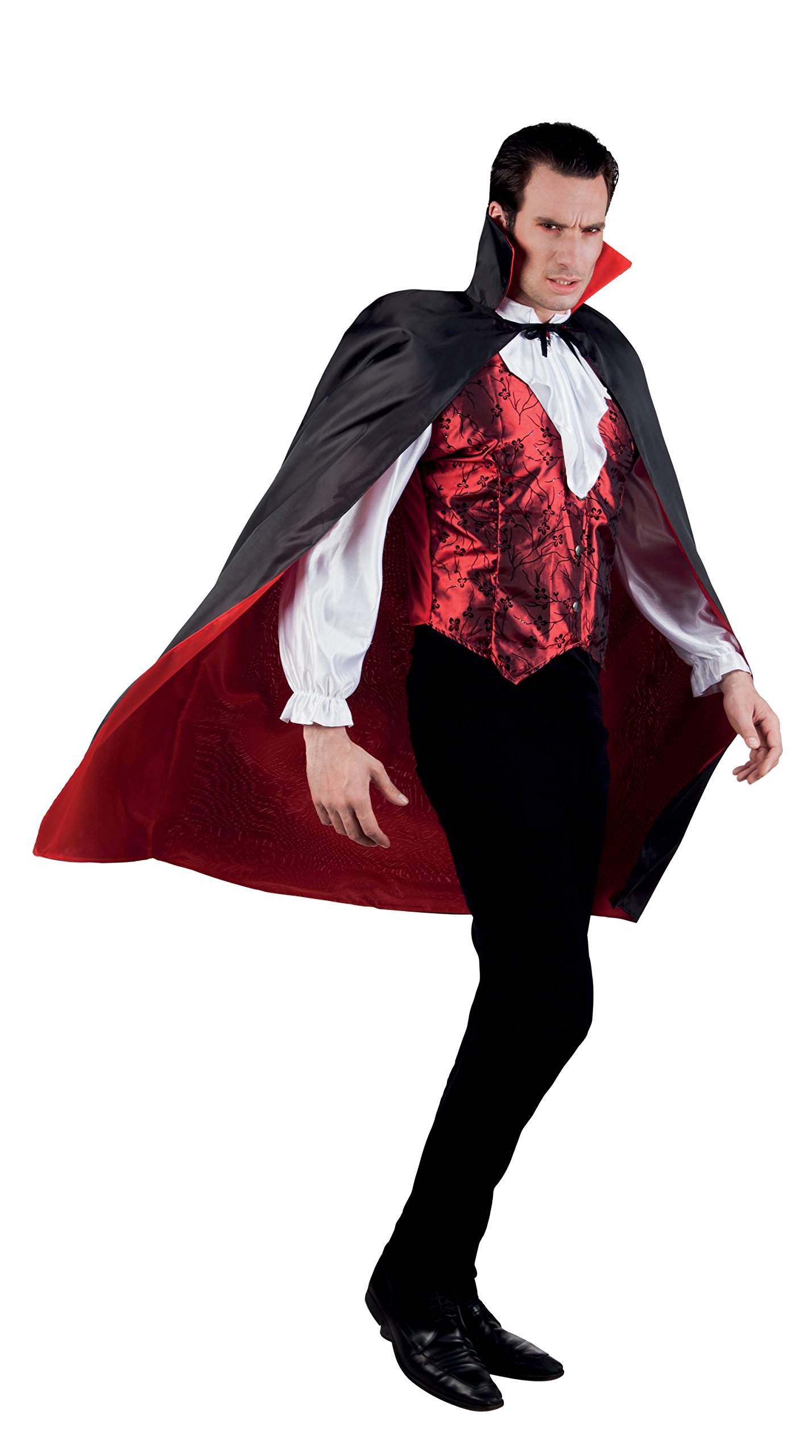 boland-halloween-vampir-umhang-120-cm-schwarz-rot-mit-kragen image 2