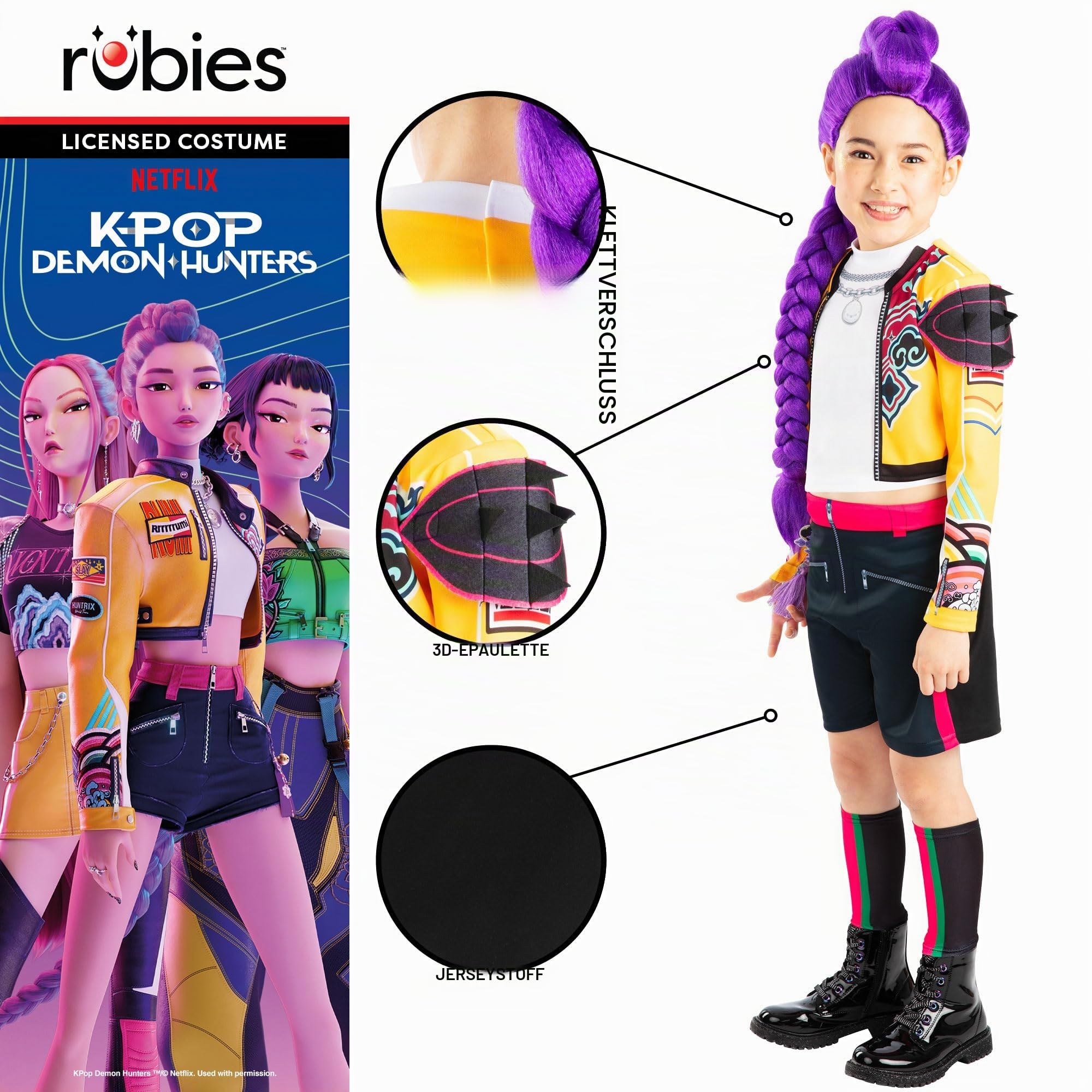 rubie-s-deluxe-rumi-kpop-demon-hunters-kost-m-kinder-6-jahre image 4