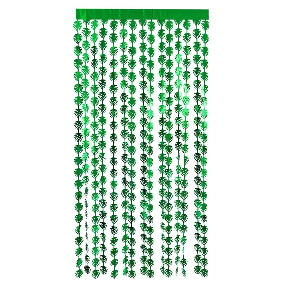 boland-palme-folienvorhang-bl-tter-200-x-100-cm-gr-n image 1