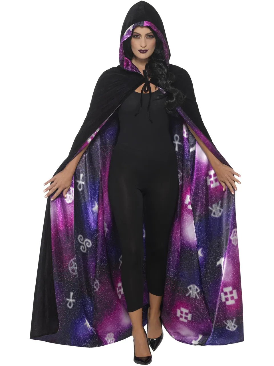 smiffys-fever-galaxy-ouija-wendecape-schwarz-lila image 1