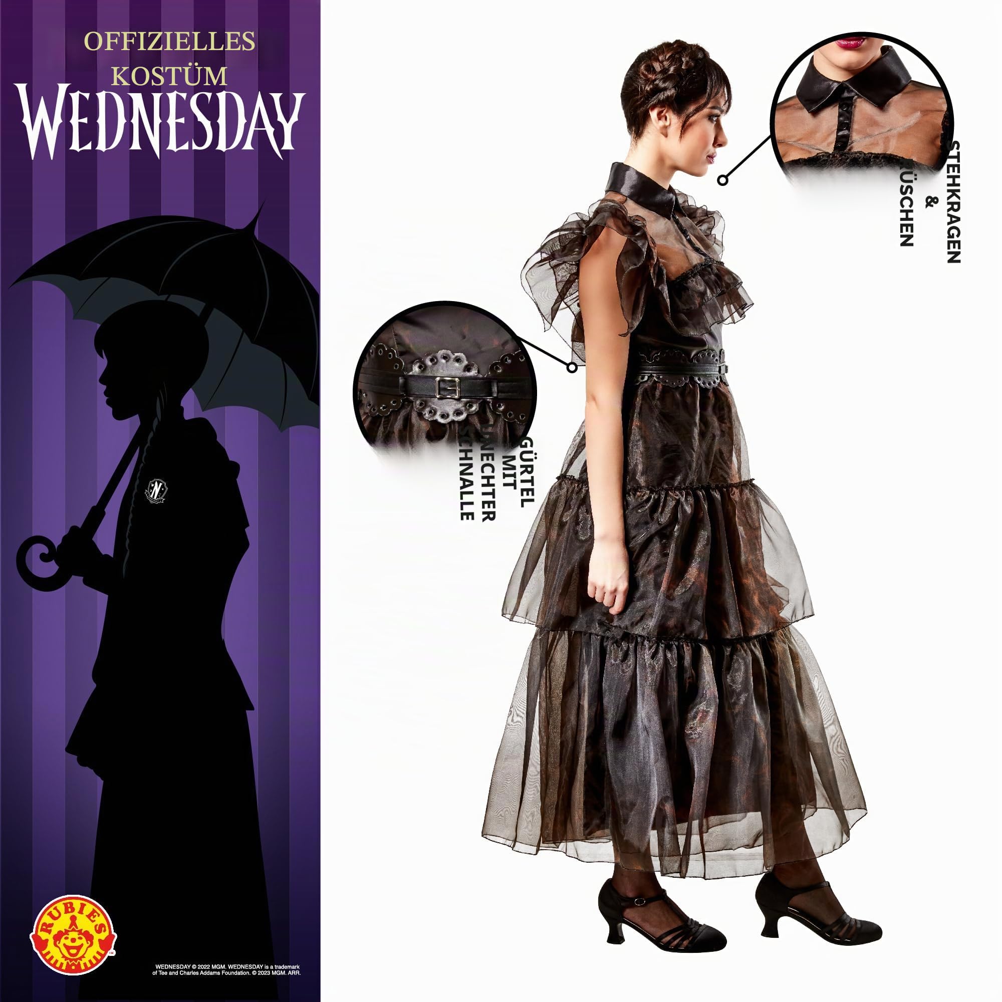 rubie-s-deluxe-wednesday-rave-n-dance-kost-mkleid-damen-s image 3