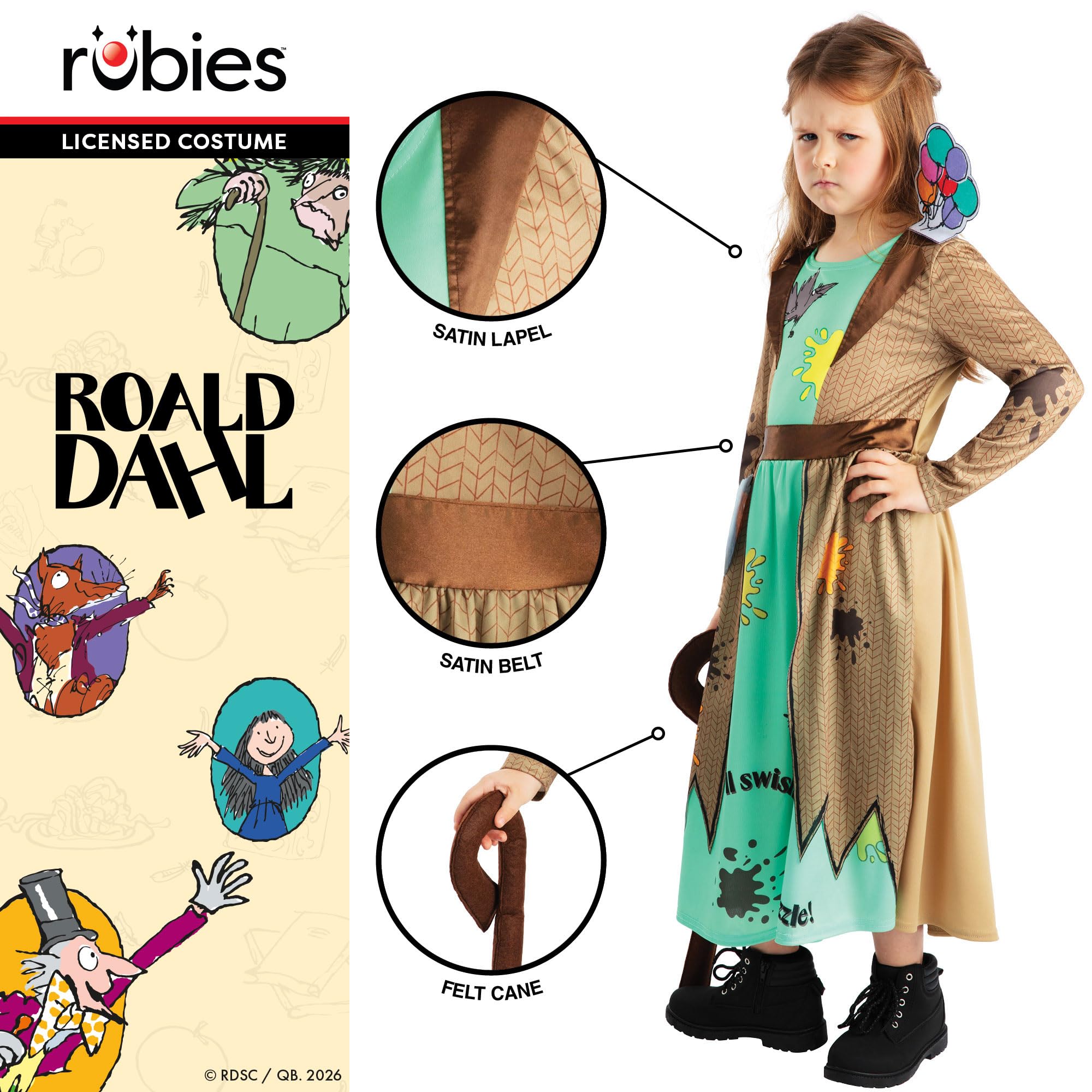 rubie-s-deluxe-mrs-twit-kinderkost-m-9-10-jahre-roald-dahl image 4