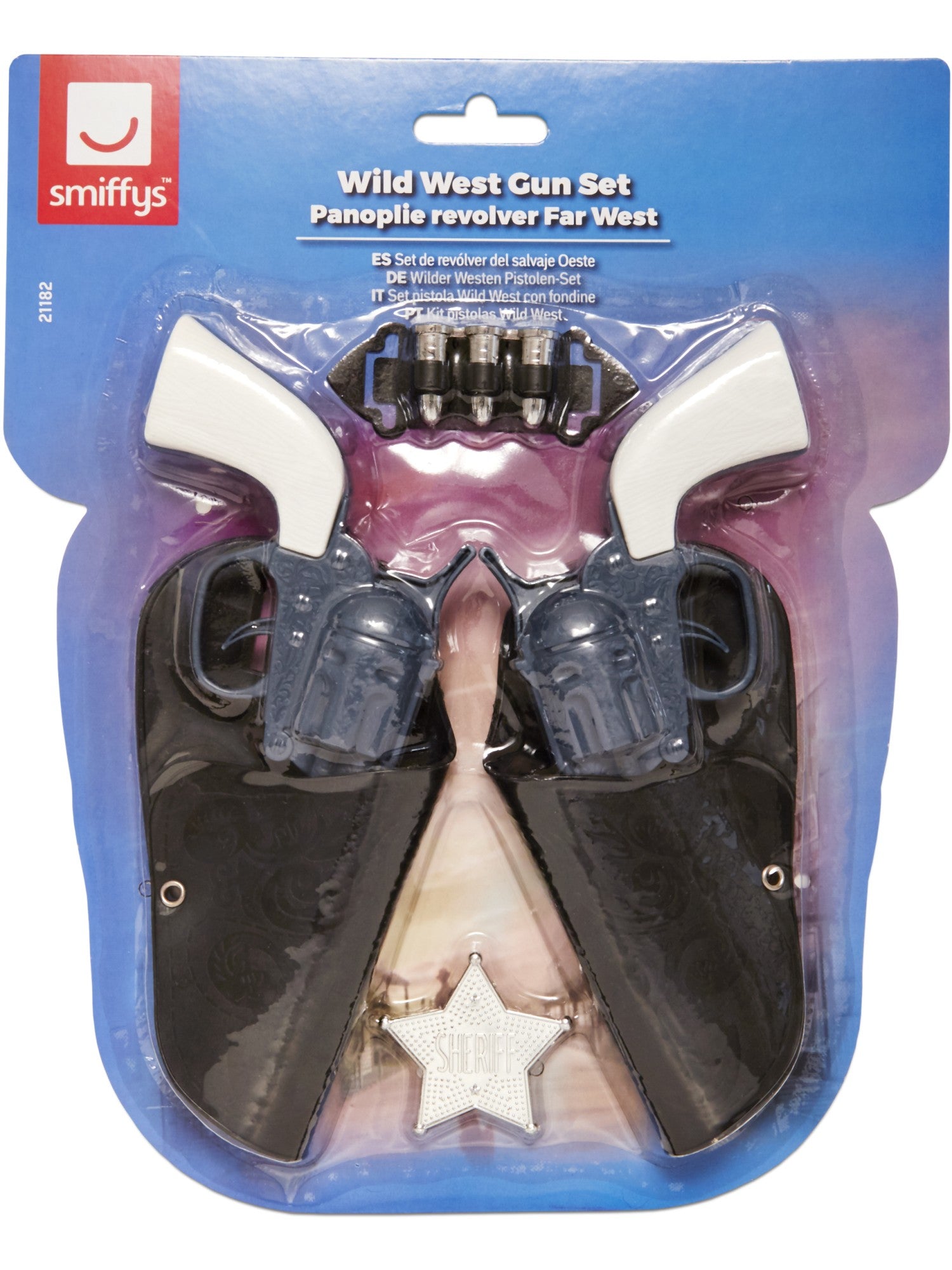 smiffys-fever-wild-west-pistolen-set-grau-mit-holster image 2
