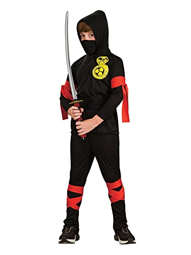 rubie-s-deluxe-ninja-kinder-kost-m-schwarz-gr-e-s image 4