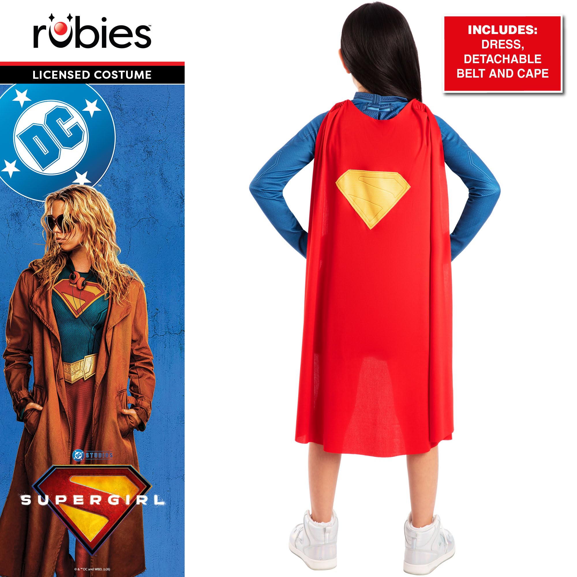 rubie-s-deluxe-supergirl-kost-m-kinder-5-6-jahre-kleid image 2