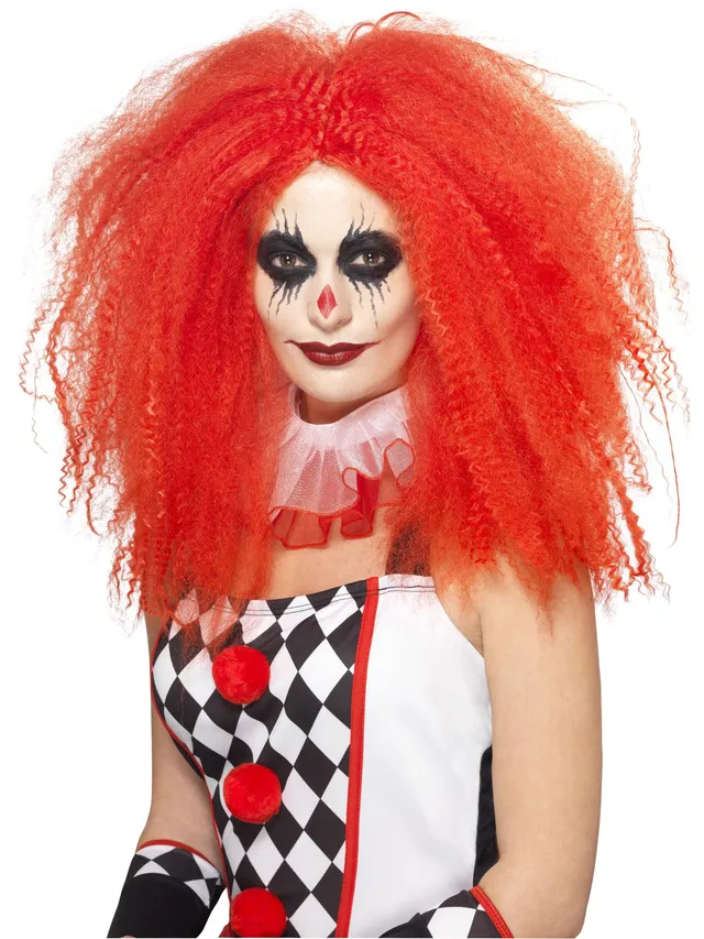 smiffys-fever-clown-per-cke-rot-krause-horror-per-cke image 1