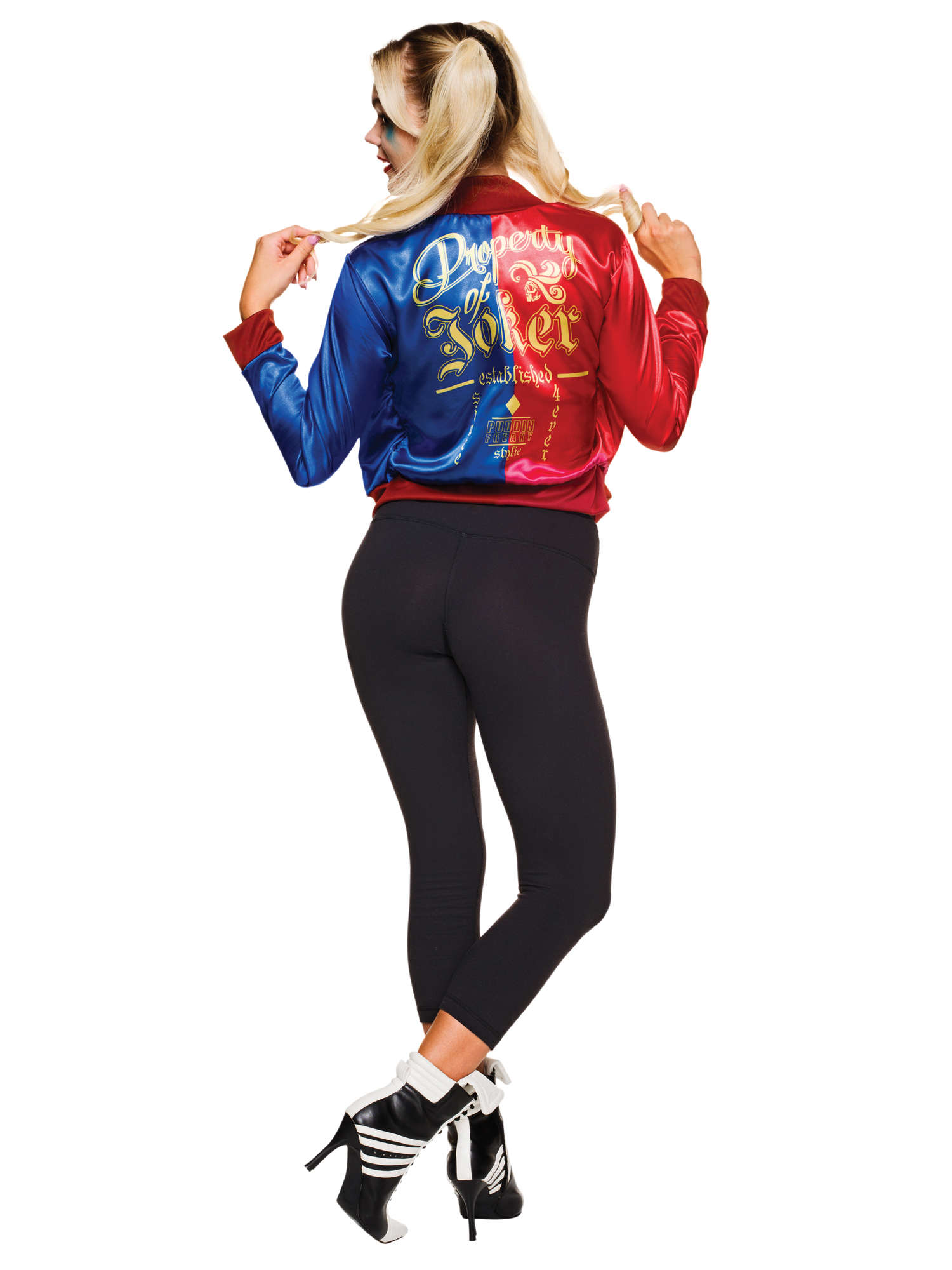 rubies-harley-quinn-kost-m-top-jacke-erwachsene-pink-blau image 2