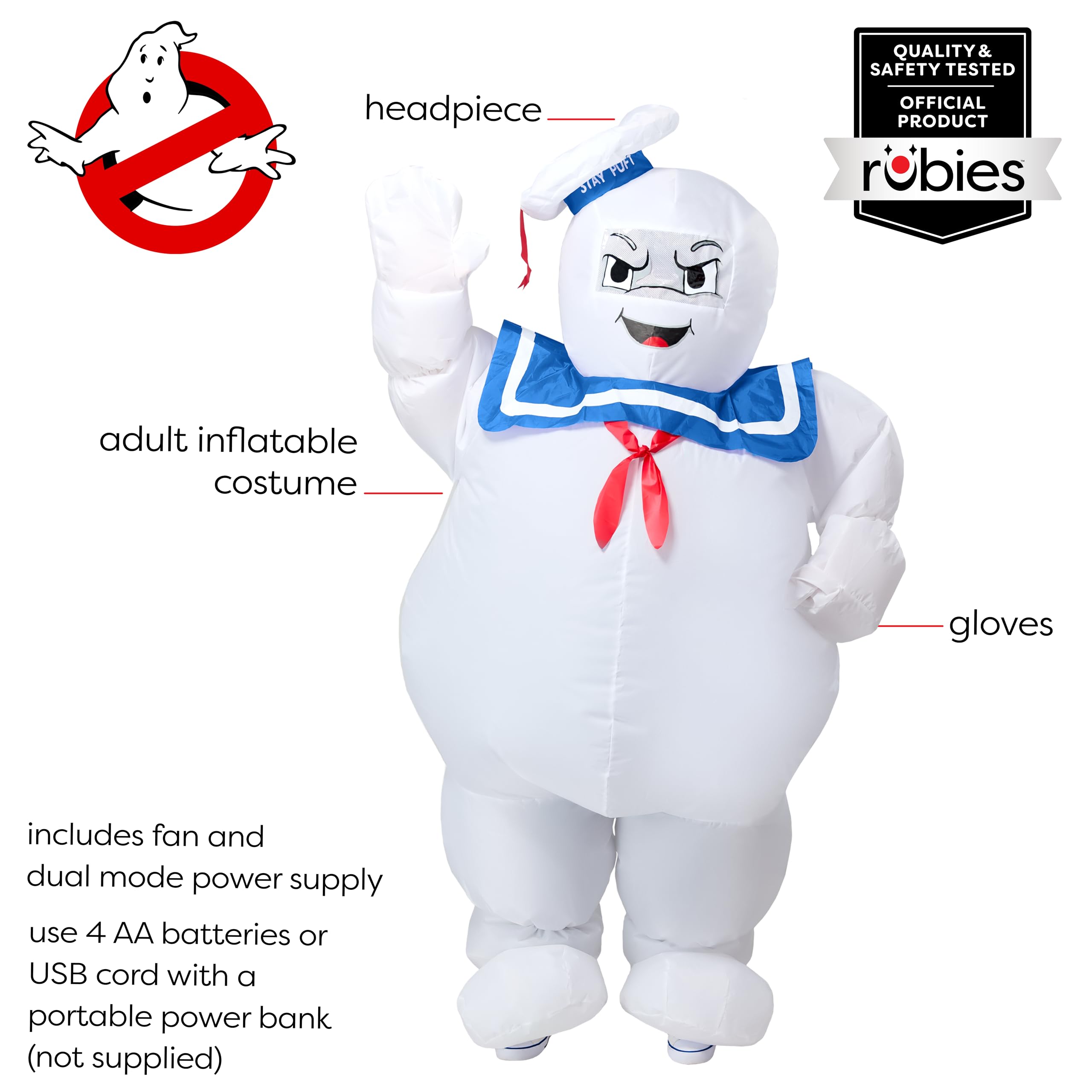 rubie-s-deluxe-840036ns-ghostbusters-stay-puft-kost-m-wei-einheitsgr-e image 2