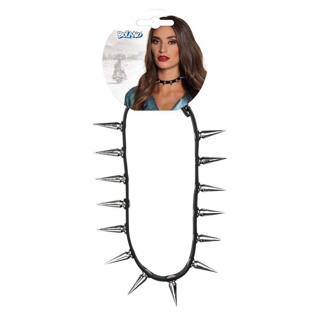 boland-accessories-spike-halskette-lederimitat-schwarz-silber image 2