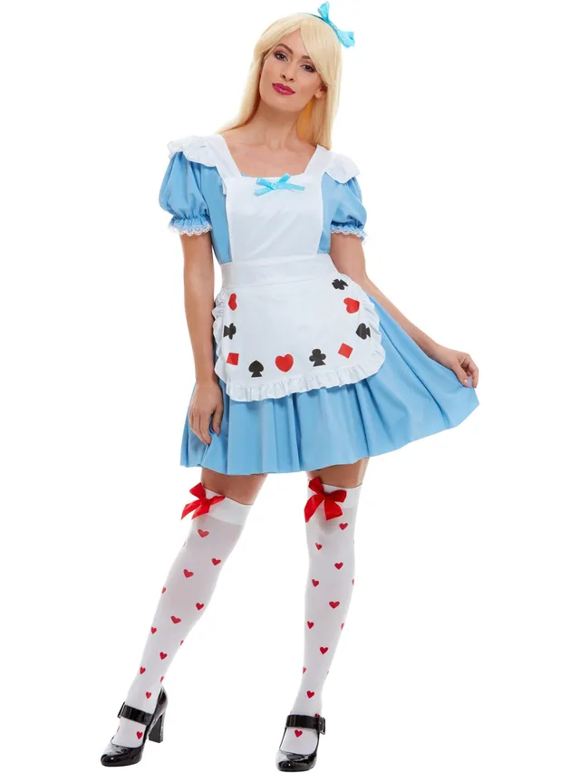 smiffys-fever-deck-of-cards-girl-kost-m-blau-s image 1