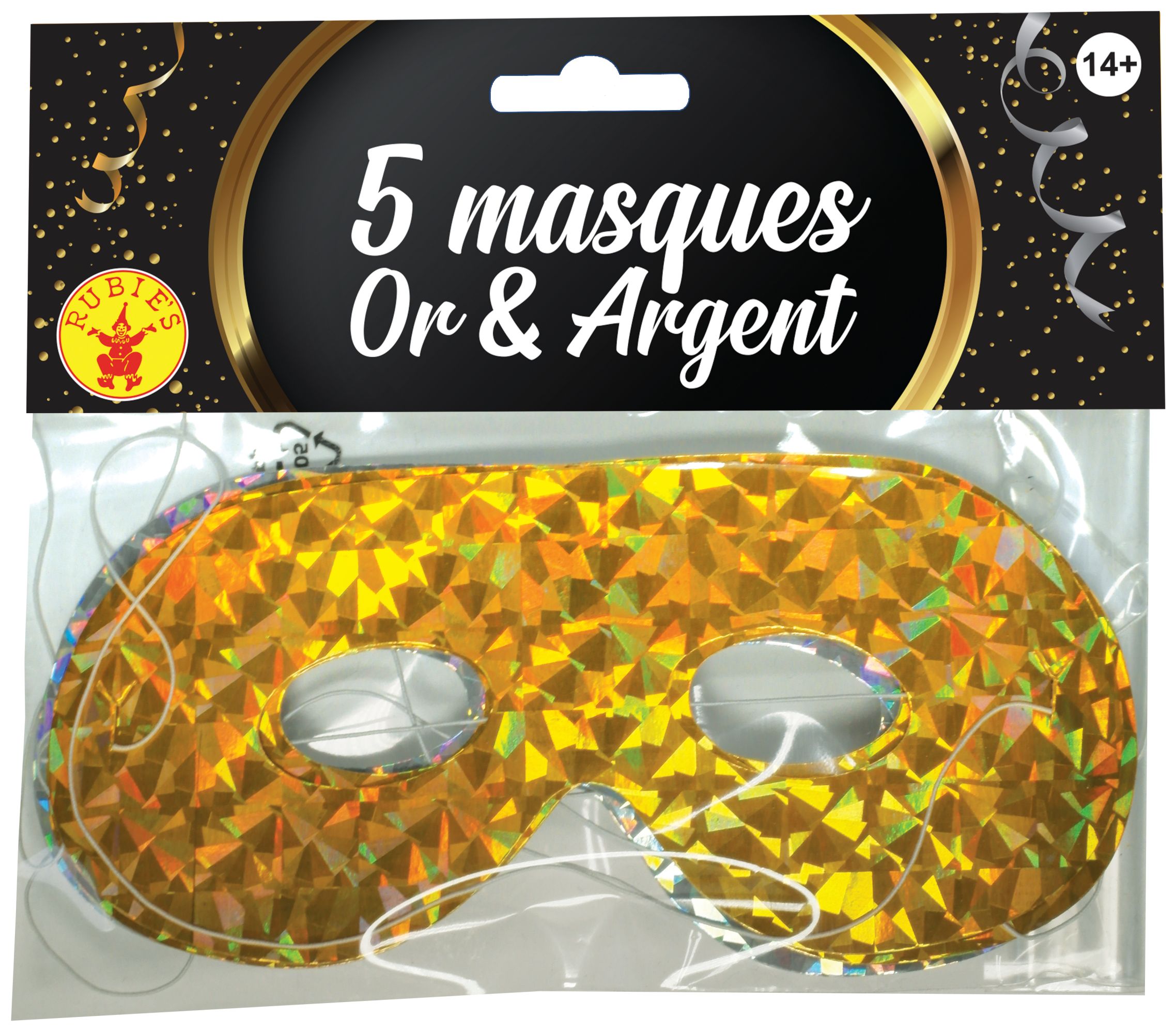 rubies-augenmasken-5er-set-gold-silber-halbmaske image 2