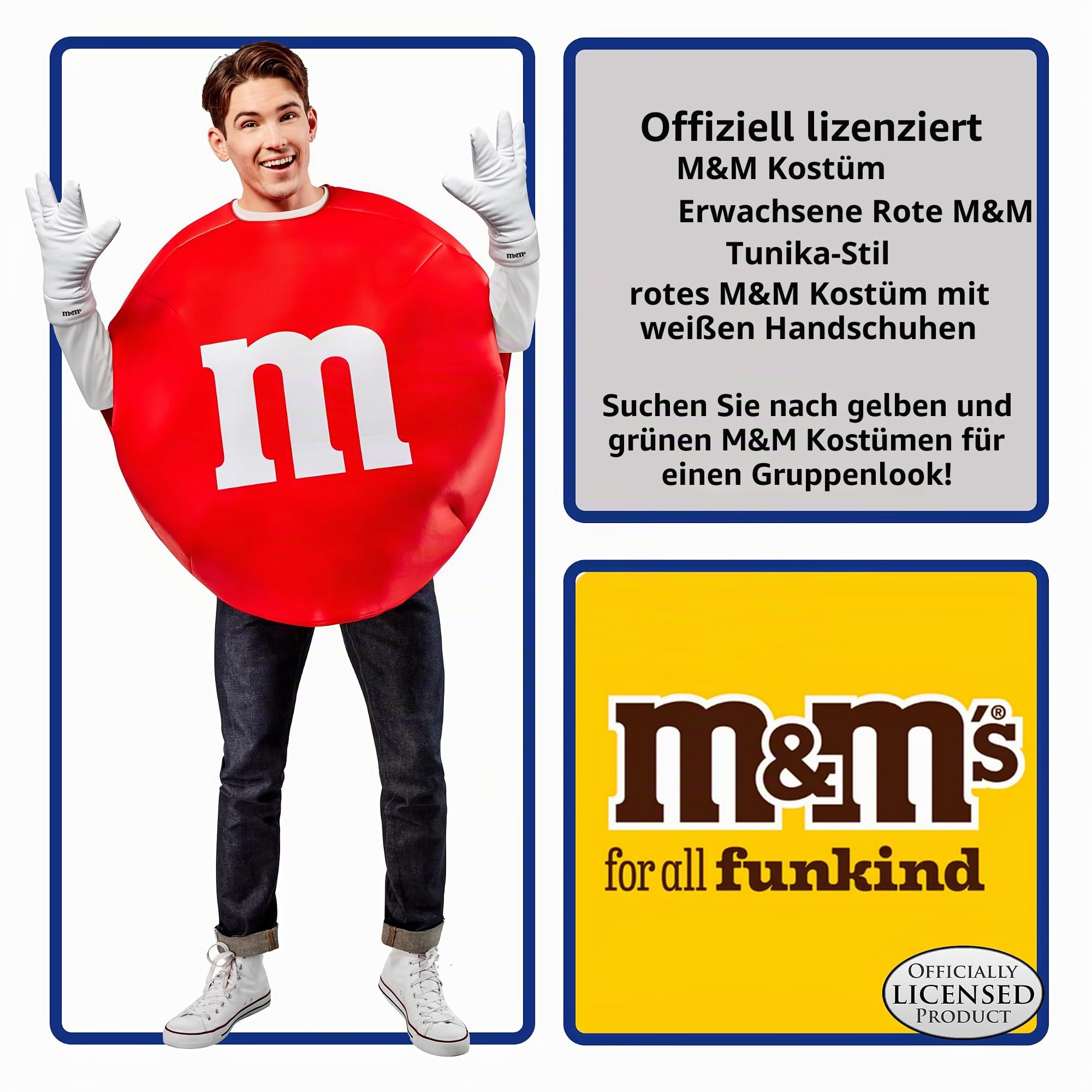 rubie-s-deluxe-m-m-wappenrock-kost-m-rot-erwachsene-einheitsgr image 2
