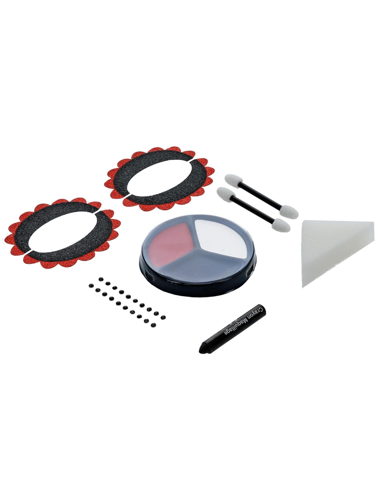 smiffys-makeup-fx-day-of-the-dead-schminkset-bunt-mit-gesichtsfarbe image 6