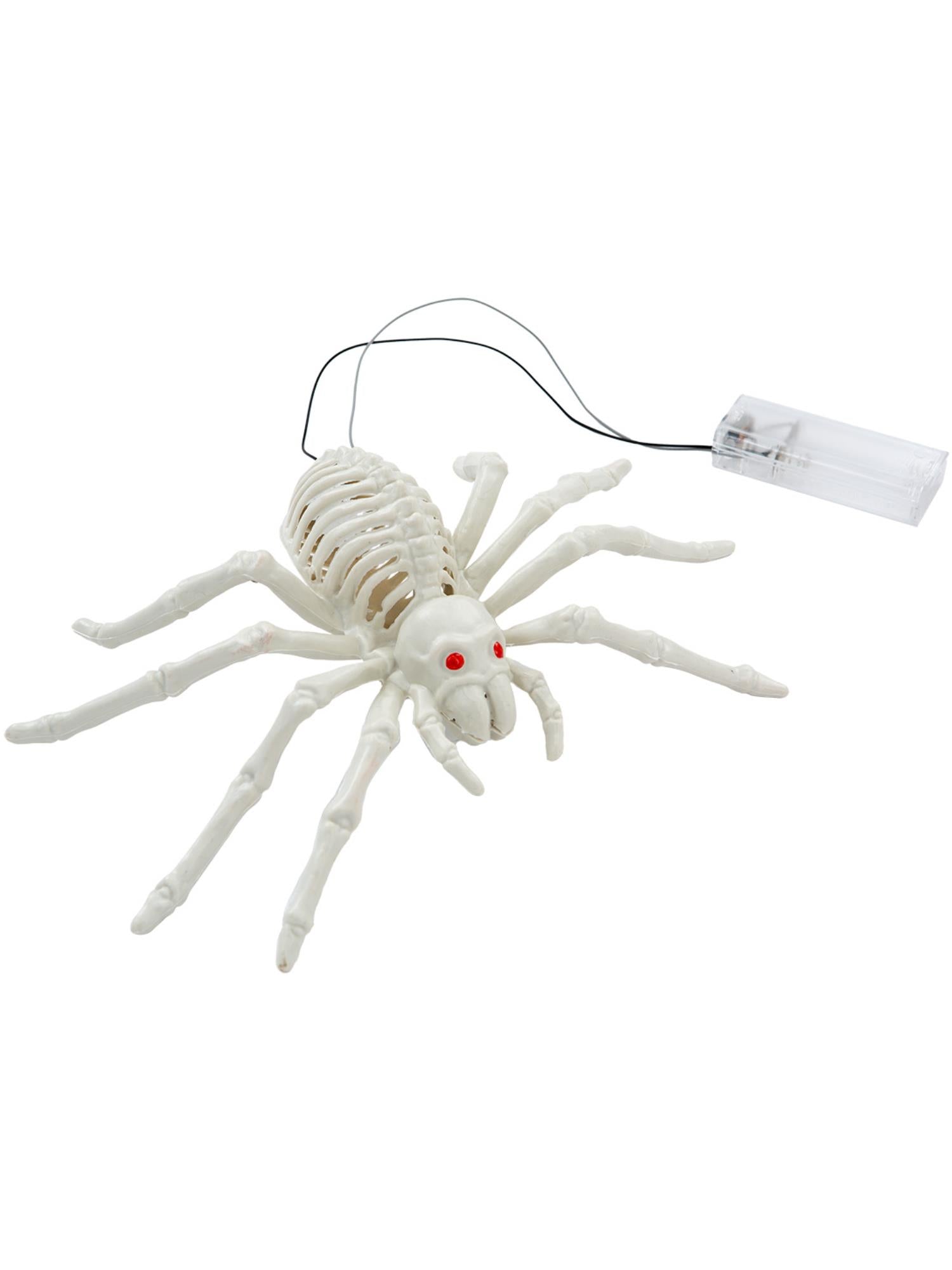 smiffys-fever-light-up-spider-deko-wei-23x14-cm image 1