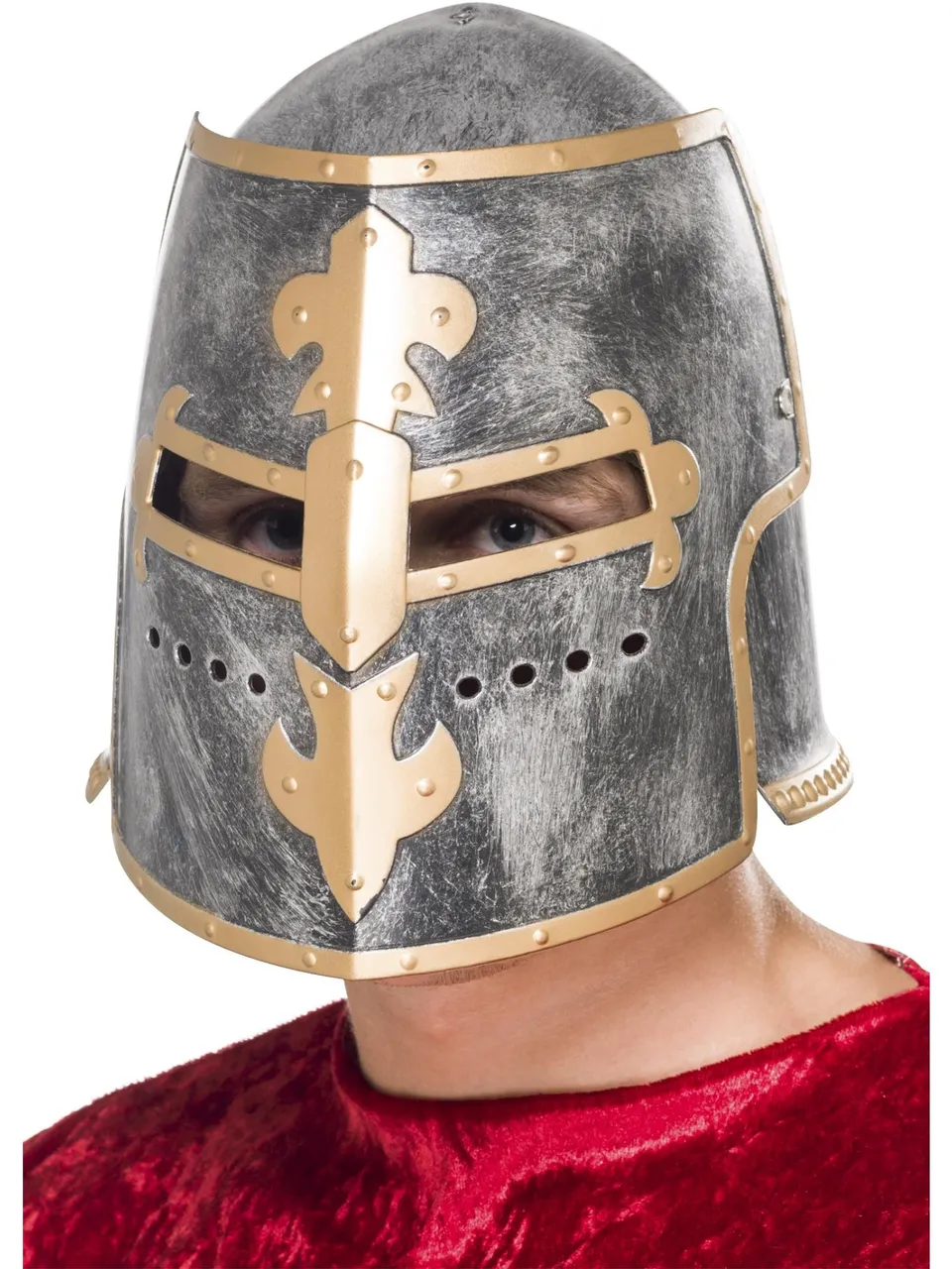 smiffys-fever-kreuzritter-helm-silber-gold-ritter-kost-m image 1