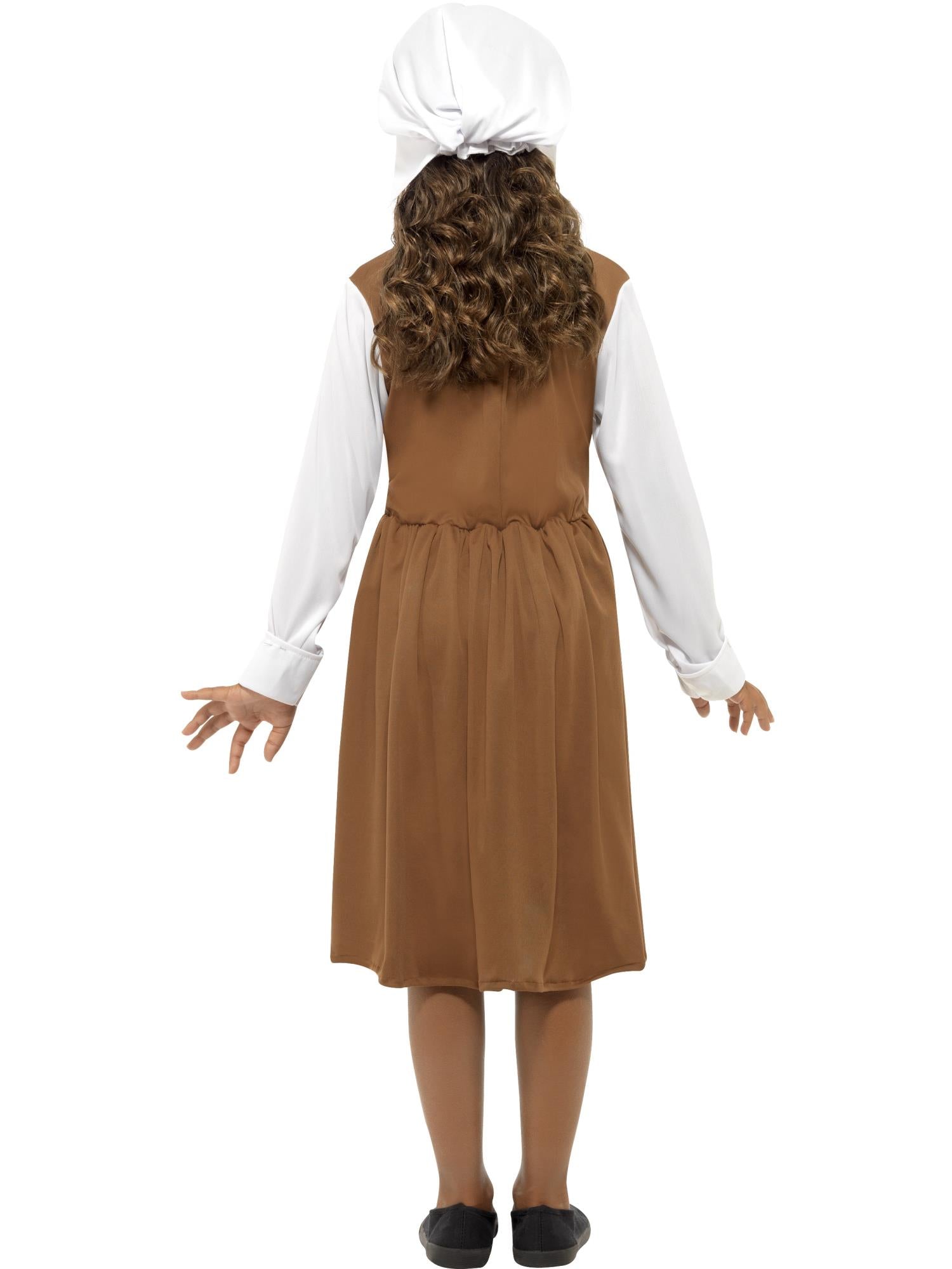 smiffys-fever-tudor-girl-kost-m-braun-gr-e-m-7-9-jahre image 2