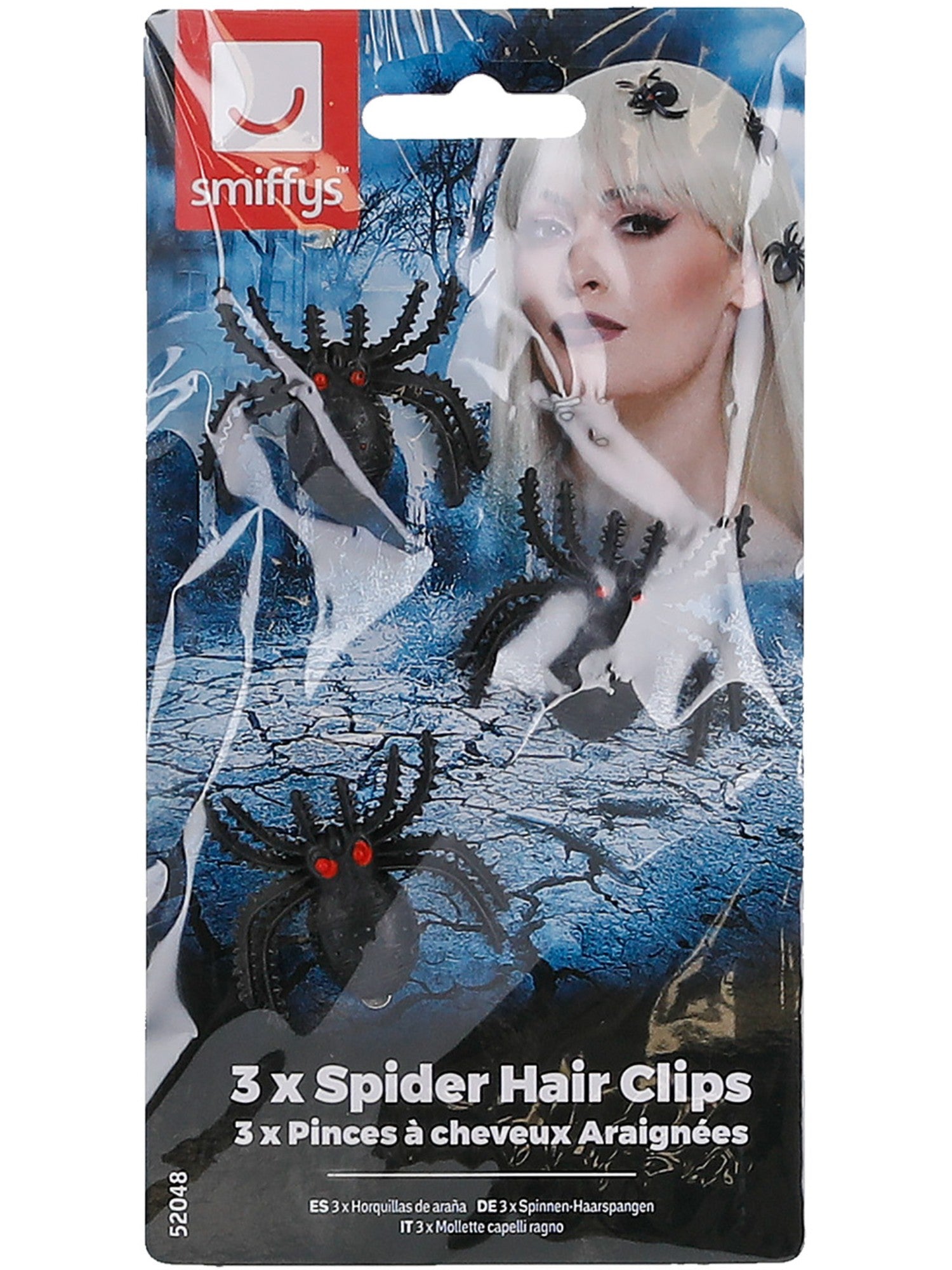 smiffys-fever-spinne-haarspangen-schwarz-3-st-ck image 3