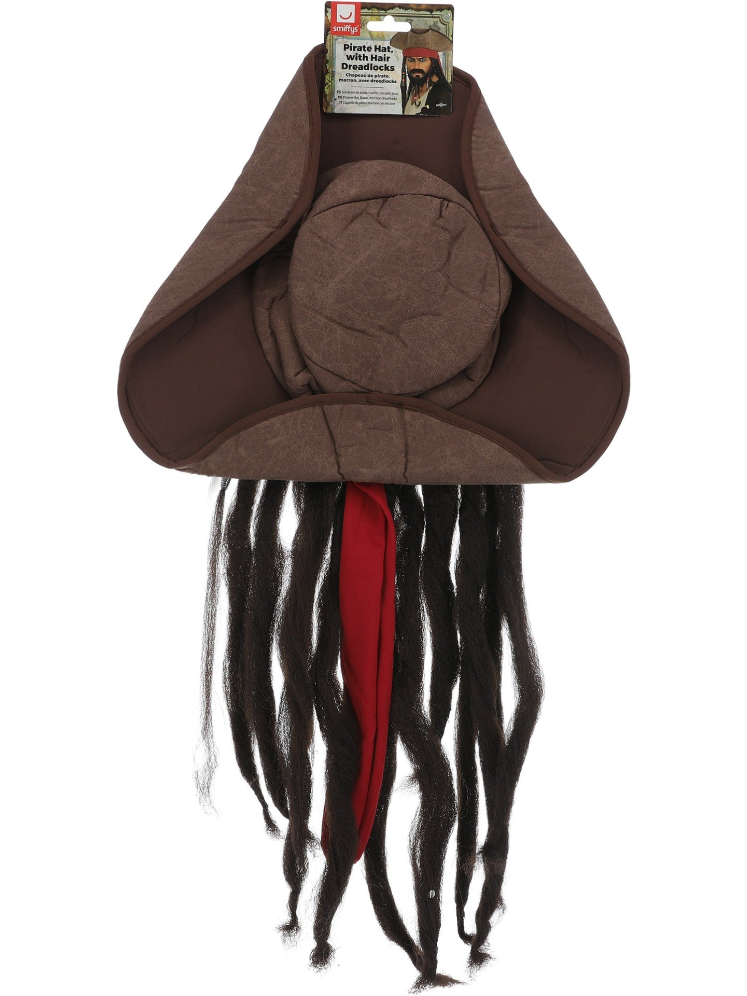 smiffys-fever-piratenhut-braun-dreadlocks-bandana image 2