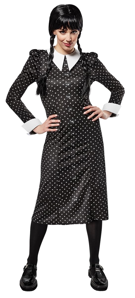 rubie-s-deluxe-wednesday-addams-kost-m-damen-l-schwarz image 2