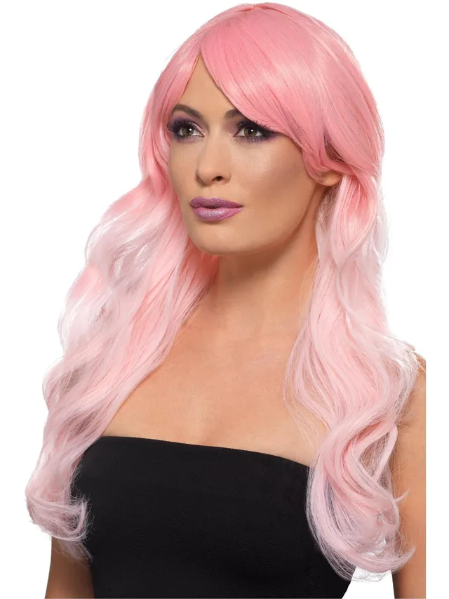 smiffys-fever-ombre-per-cke-lang-grau-pink-damen-einheitsgr-e image 1