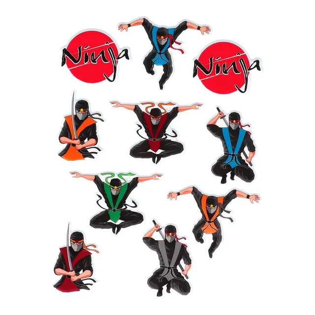 boland-ninja-3d-sticker-set-aufkleber-40-st-ck image 1