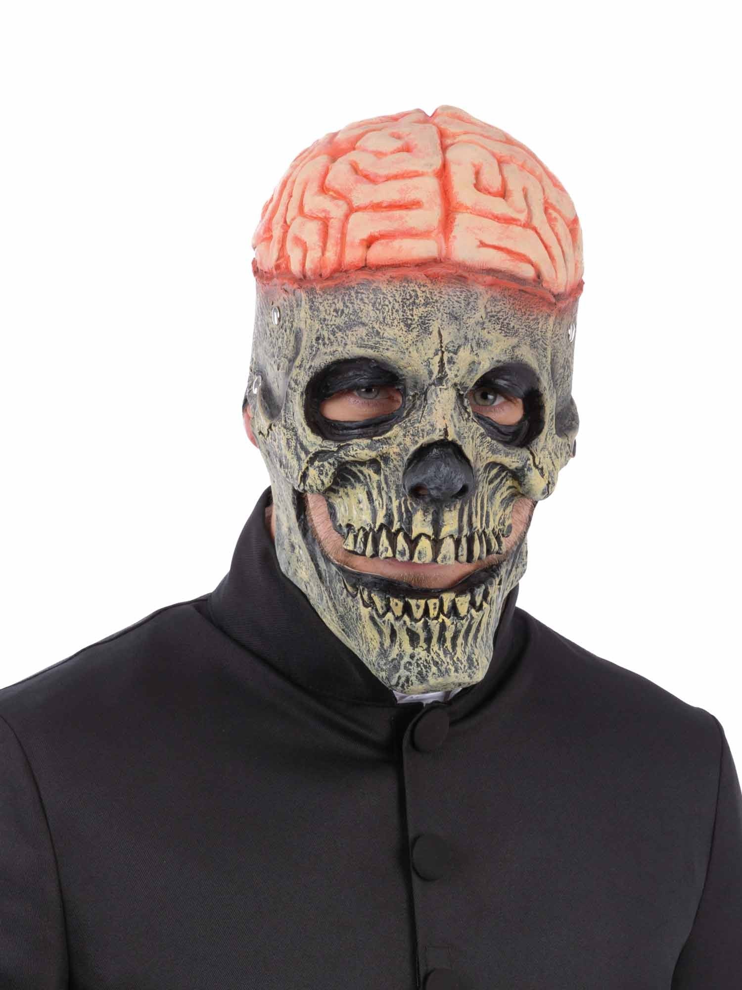 smiffys-makeup-fx-totenkopf-latexmaske-gehirn-halloween image 1