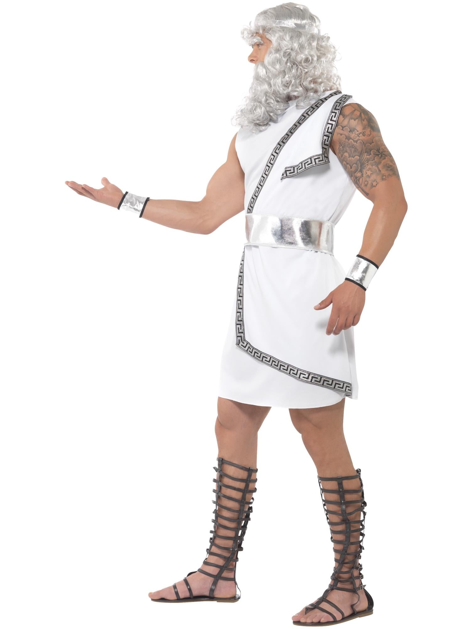 smiffys-fever-zeus-kost-m-herren-wei-e-toga-mit-blitz image 3