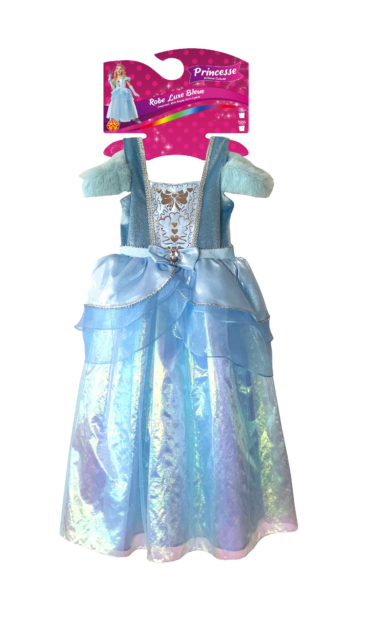 rubies-blaue-prinzessin-kost-m-luxus-t-ll-mit-tiare image 2