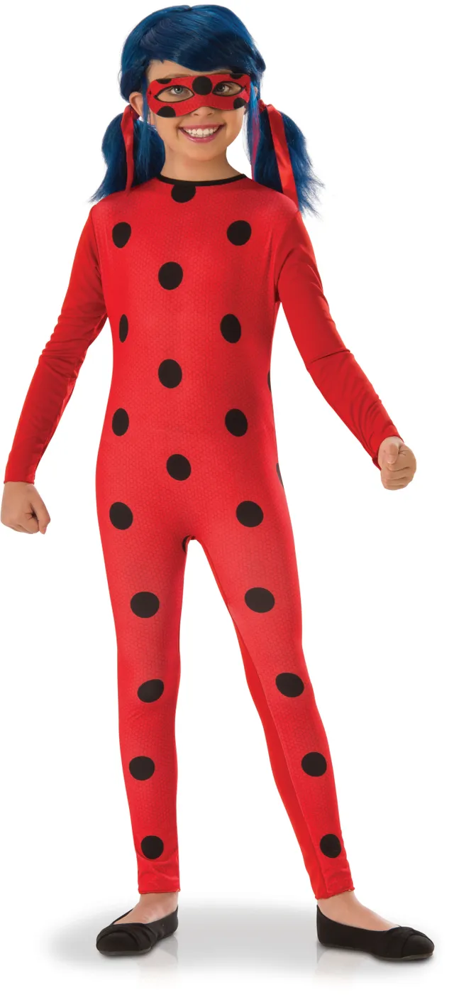 rubies-ladybug-kost-m-overall-rot-schwarz-mit-maske-kinder image 1